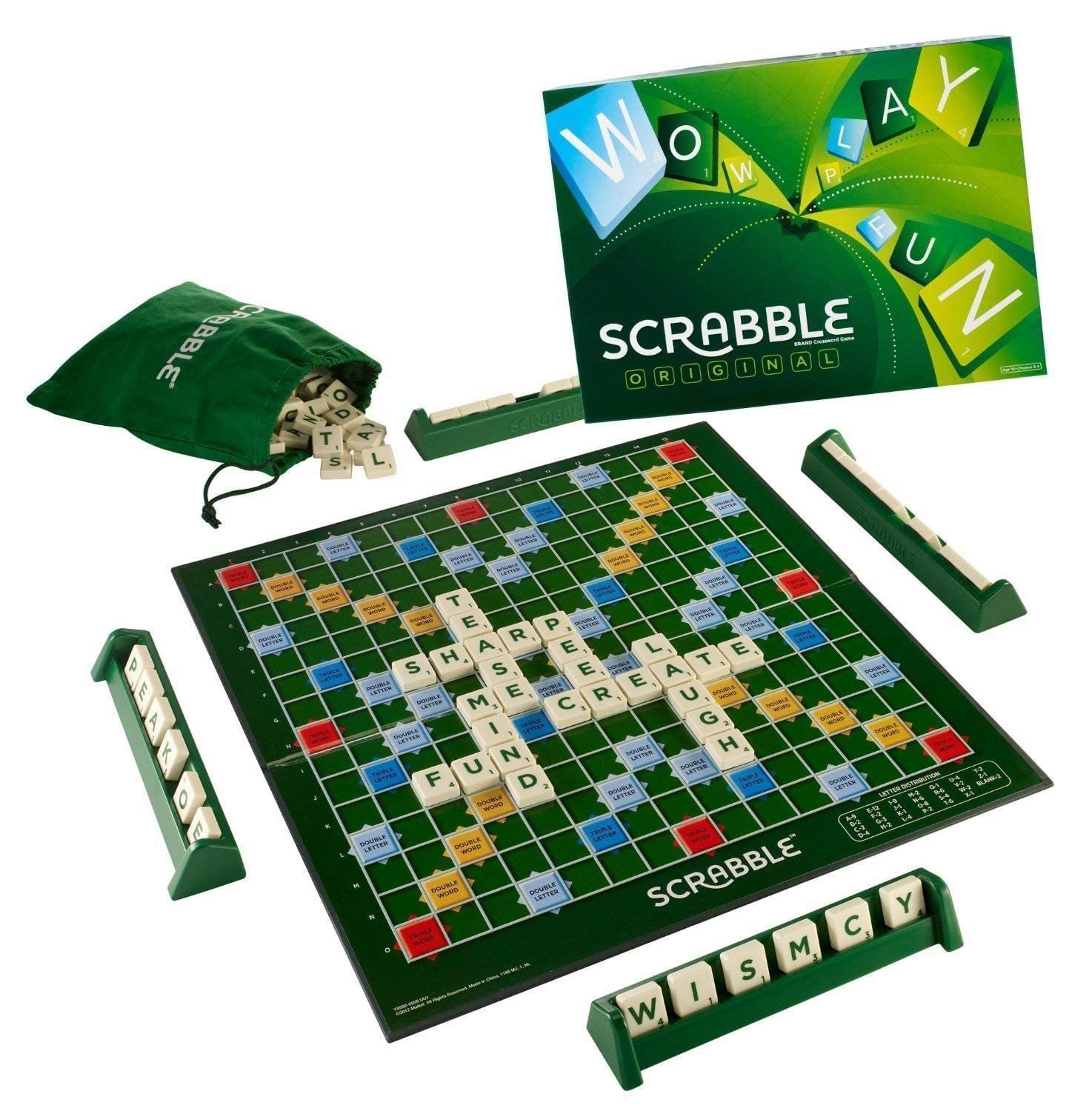 ZEQTOS Scrabble Board Game, Word, Letters Game for All Ages (Multicolour),Pack of 1 (Regular)