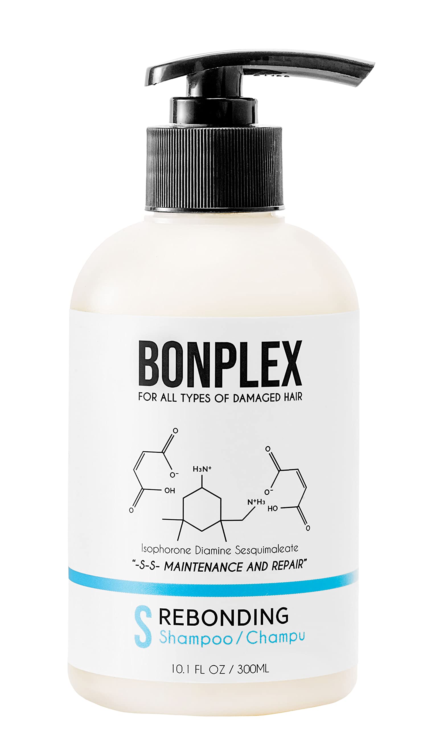 BONPLEXRebonding Shampoo For All Hair Types | Damage and Dry Hair | Cystamine Dimaleate | Reconnect Damaged Broken Disulfide Bonds | Hair Restore and Bonding Repair Shampoo 10.1 oz