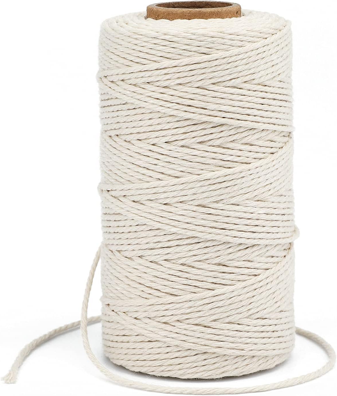 Butchers Cooking Twine, 3mm 100m Food Safe Cotton Wraps String 100% Cotton Kitchen Twine String, Cotton Twine for Roasting, Macrame Cord, Baking & Crafting,DIY Crafts, Gifts Making