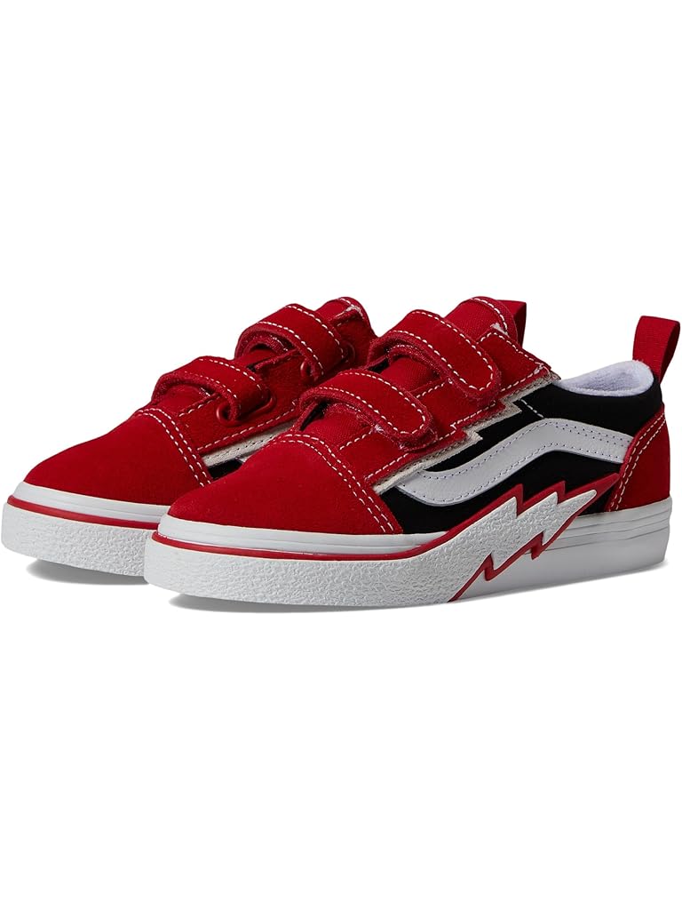 Red Vans Kids Old Skool V Bolt (Infant/Toddler)