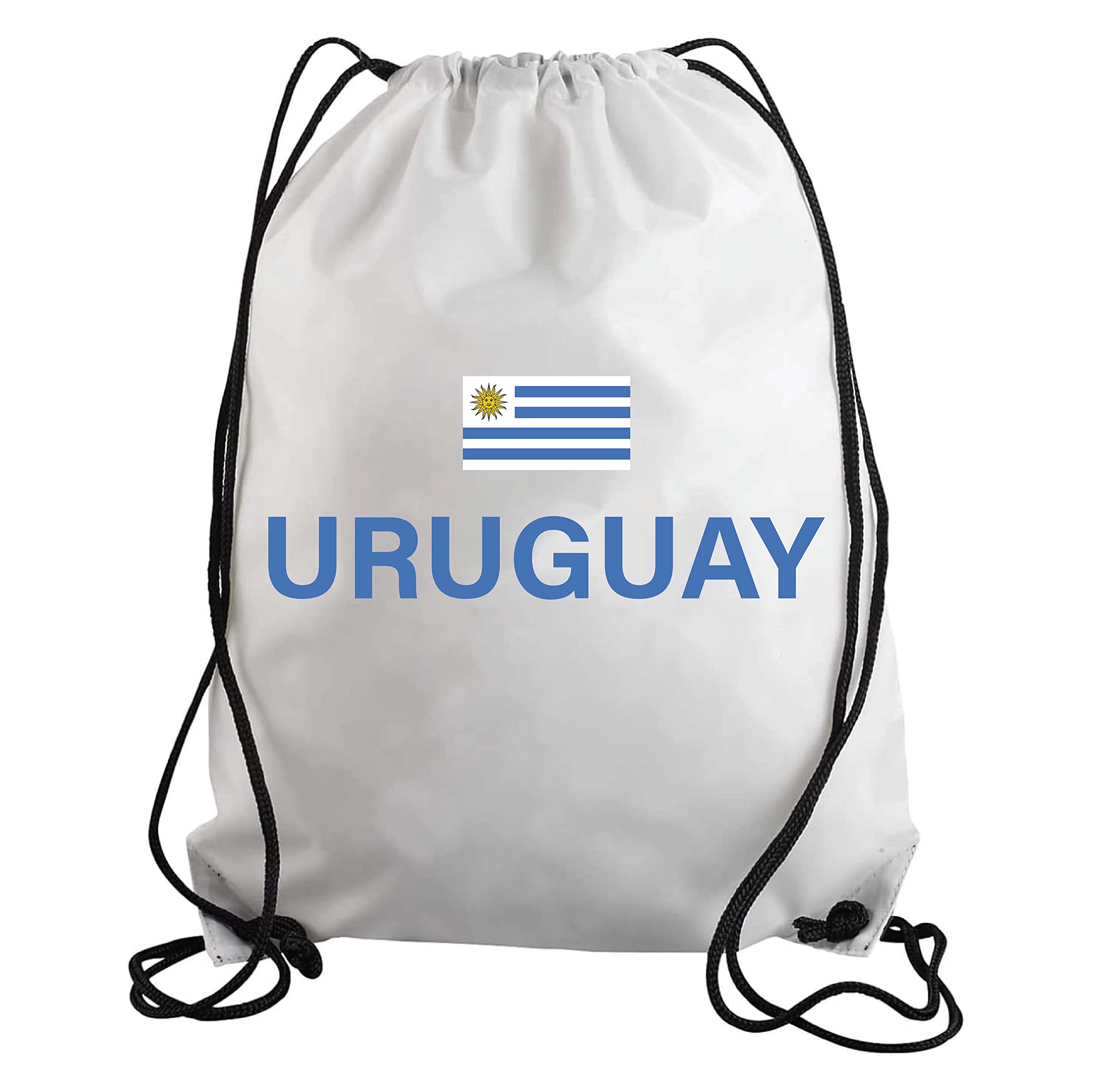 Uruguay Soccer Drawstring Bag for Sports Fans Riding Backpack Suitable for Adults and Kids