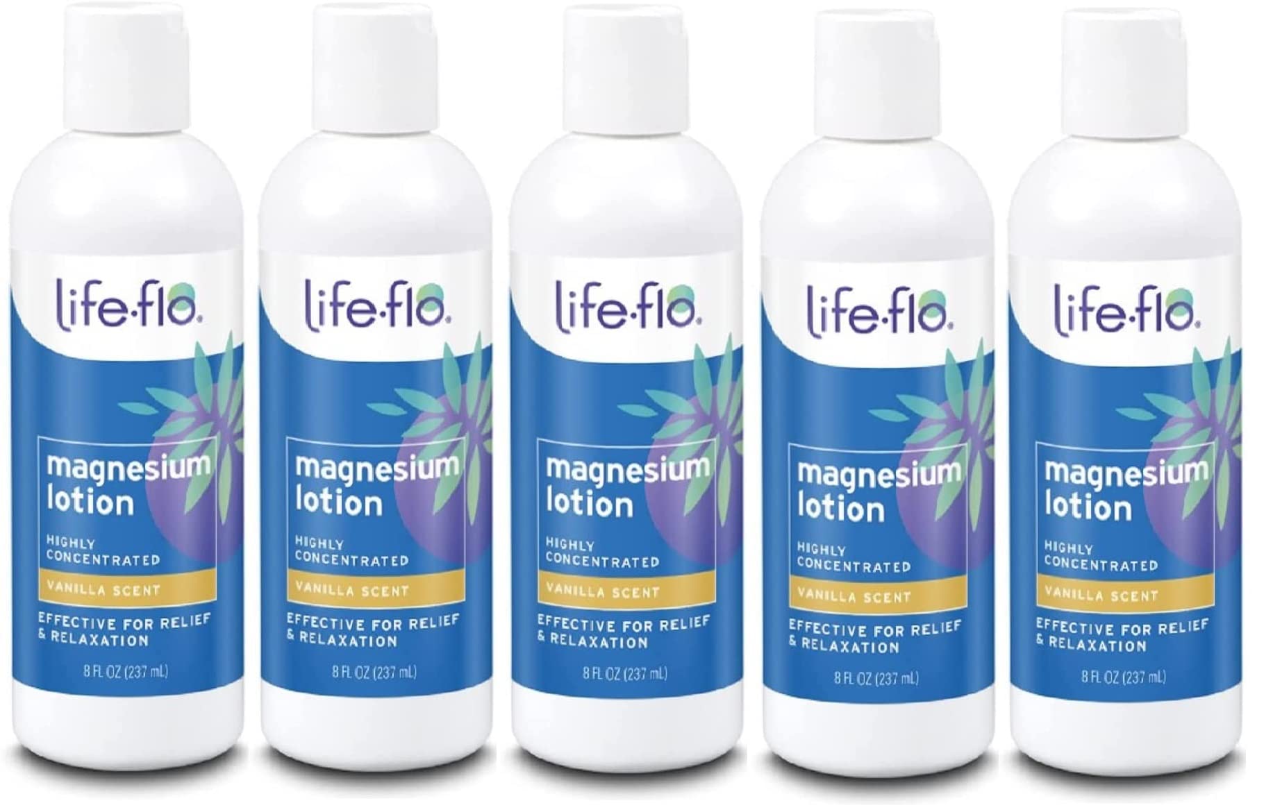 LIFE-FLOMagnesium Lotion - 8 oz (Pack of 5)