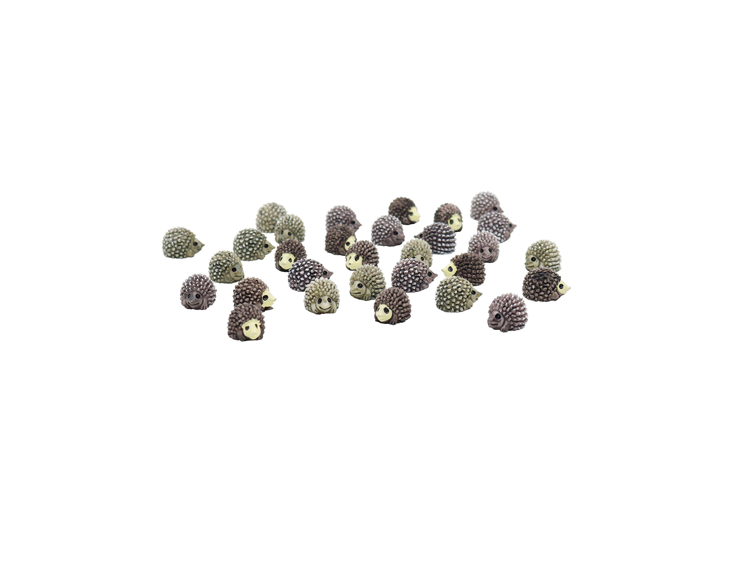 X Hot Popcorn30 Pcs Mini Hedgehog Figurines, Miniature Moss Landscape DIY Garden Decor