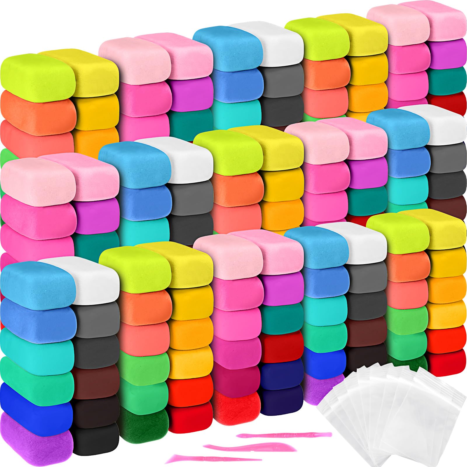 Poen 108 Pcs Air Dry Clay Kit 36 Colors Ultra Light Modeling Clay for Kids DIY Safe Soft Clay with Sculpting Tool Back to School Gift for Kids Adults Artists Art Crafts