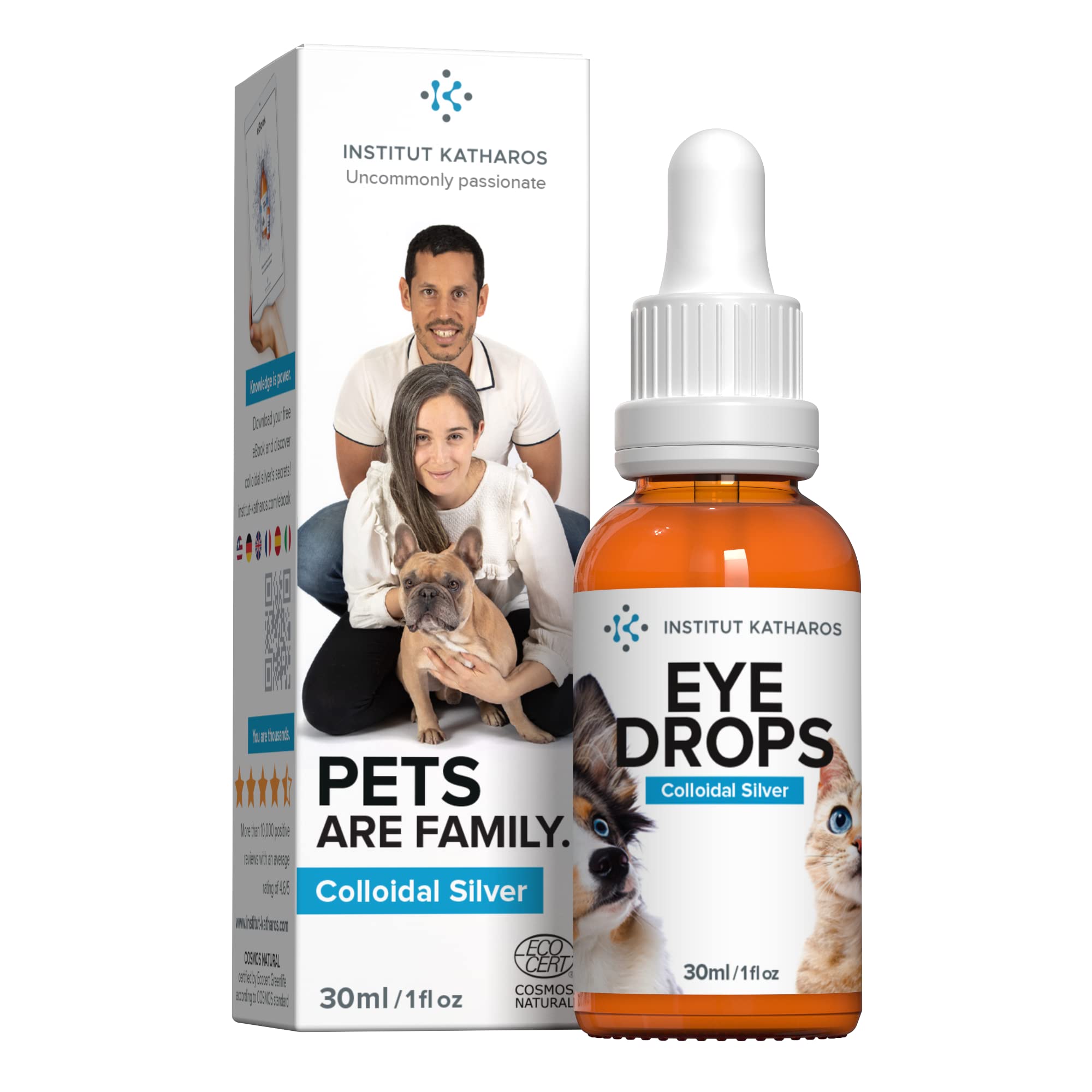 Institut Katharos Dropper Cleanser Eye for Dogs & Cats - Colloidal Silver