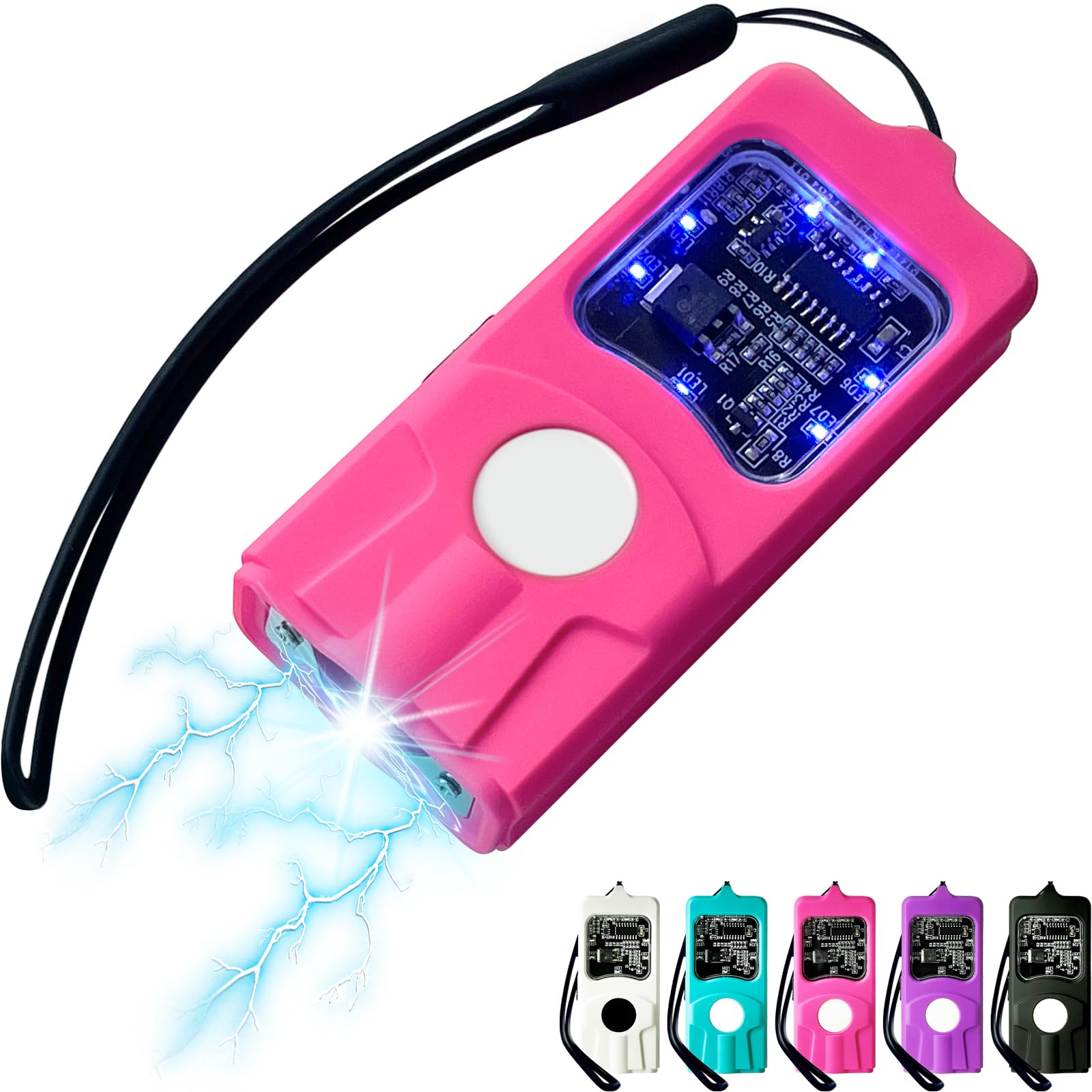 REAX Stun Gun for Self Defense for Woman Mini Stun Gun for with Flashlight Micro USB Rechargeable Power Volt Micro