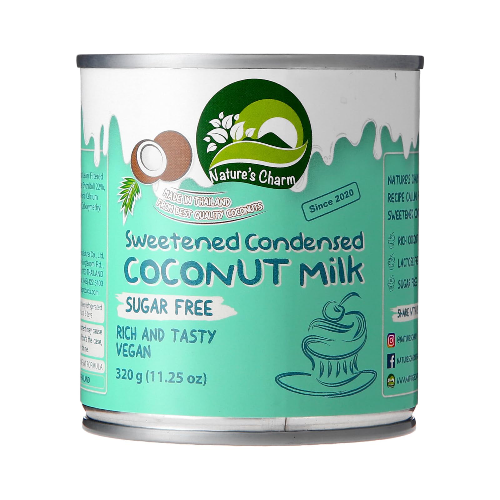 Nature's Charm Sugar Free Coconut Condensed milk 11.25oz x 2pk