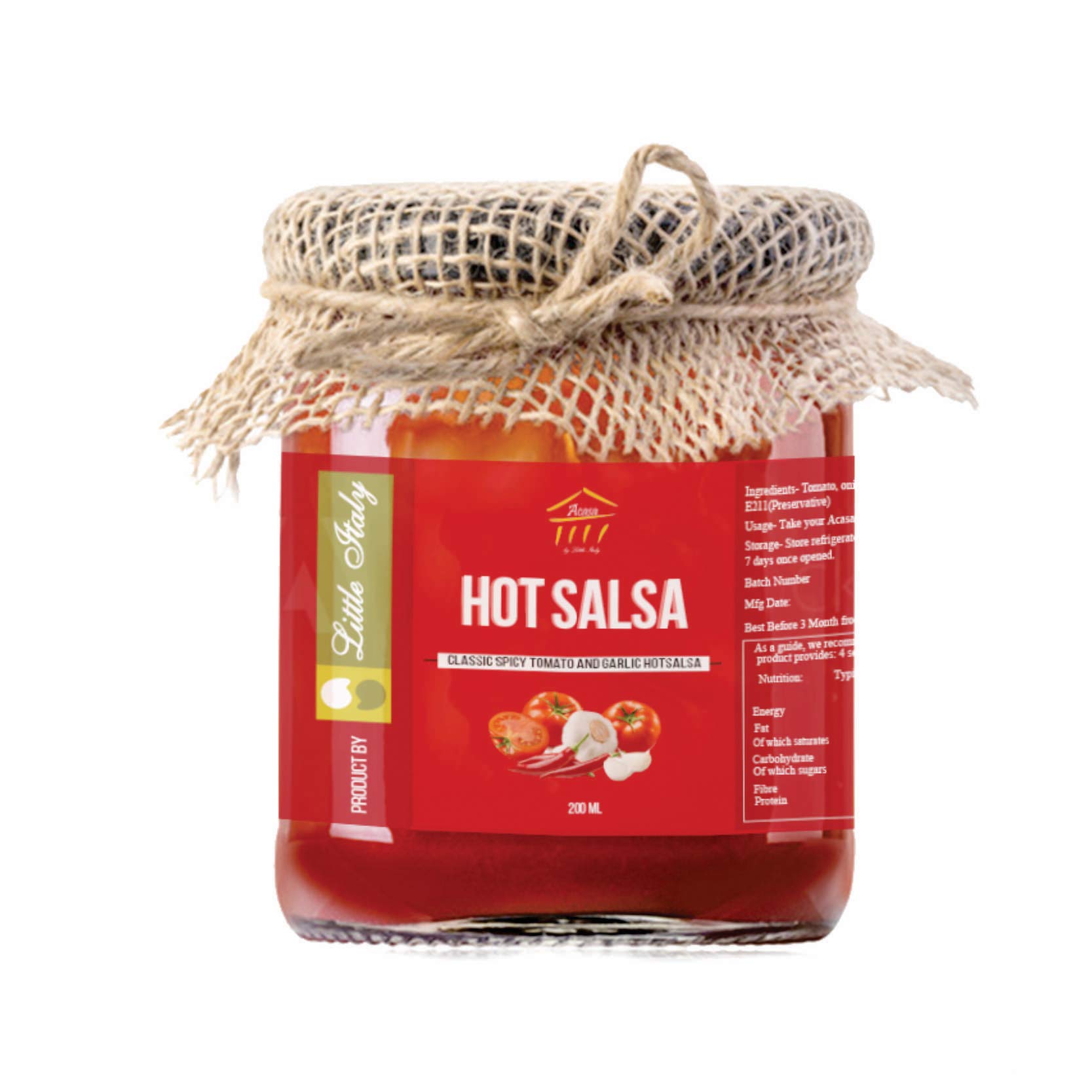 Acasa Hot Salsa by Little Italy 200 gm