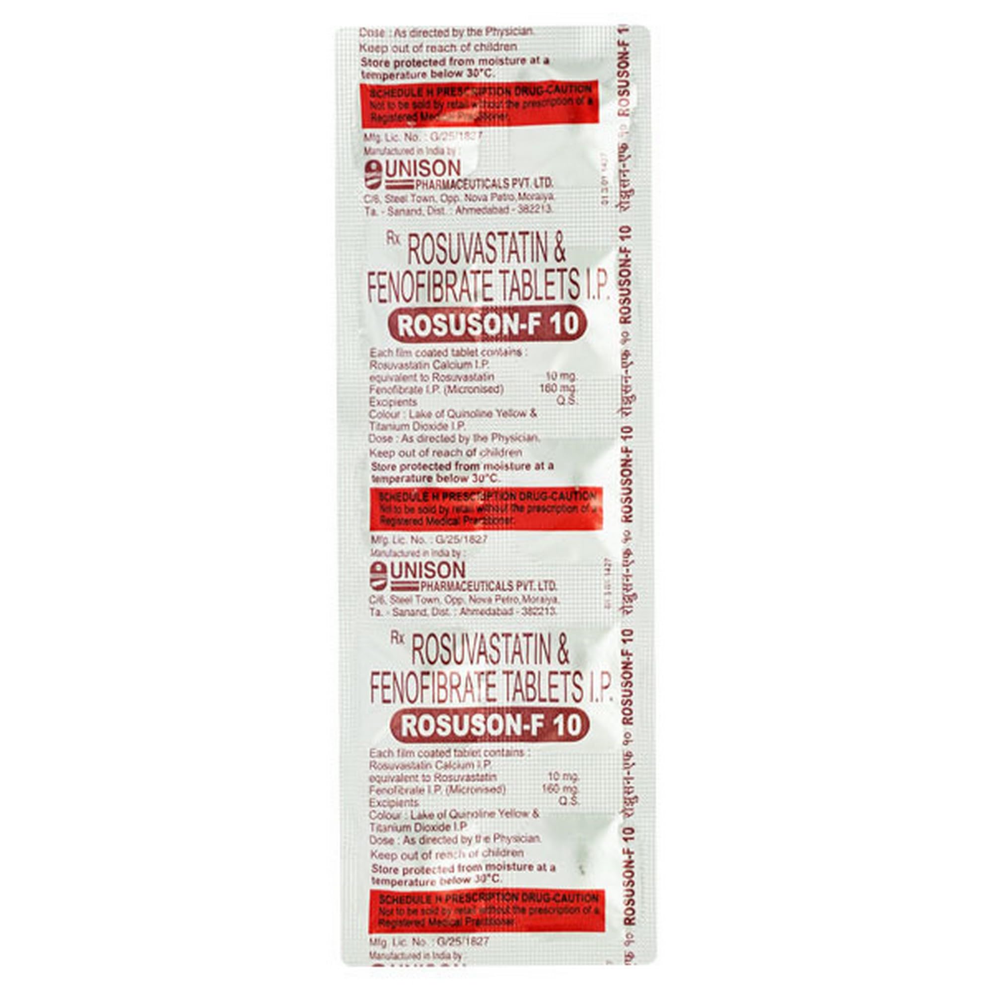 Rosuson-F 10 - Strip of 10 Tablets