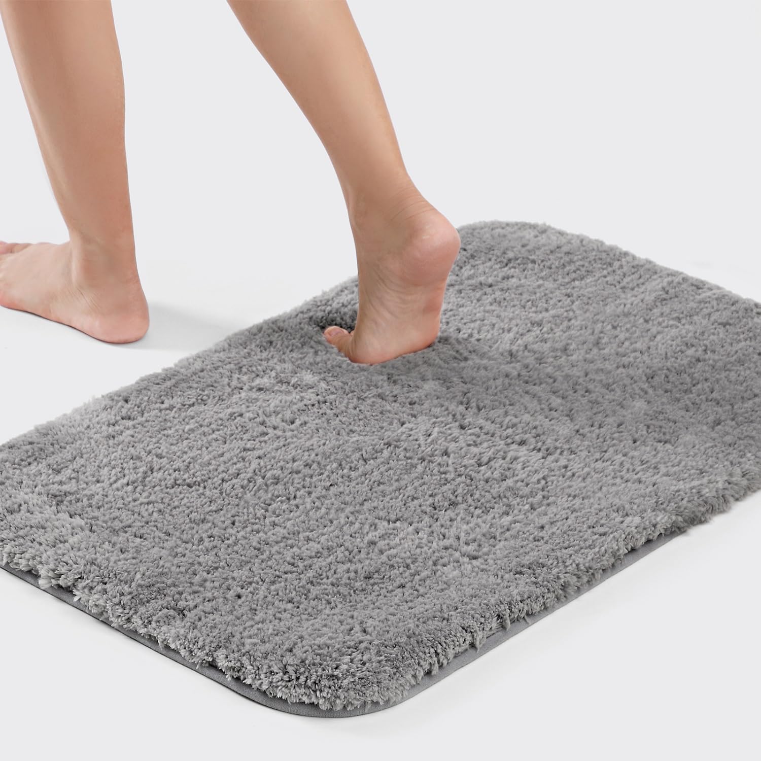 Good Nite Bath Mat Grey Bathroom Mat Bathroom Rugs 40x60cm Bath Rug Luxury Shower Mat Outside Shower Bathroom Floor Mats Absorbent Machine-Washable