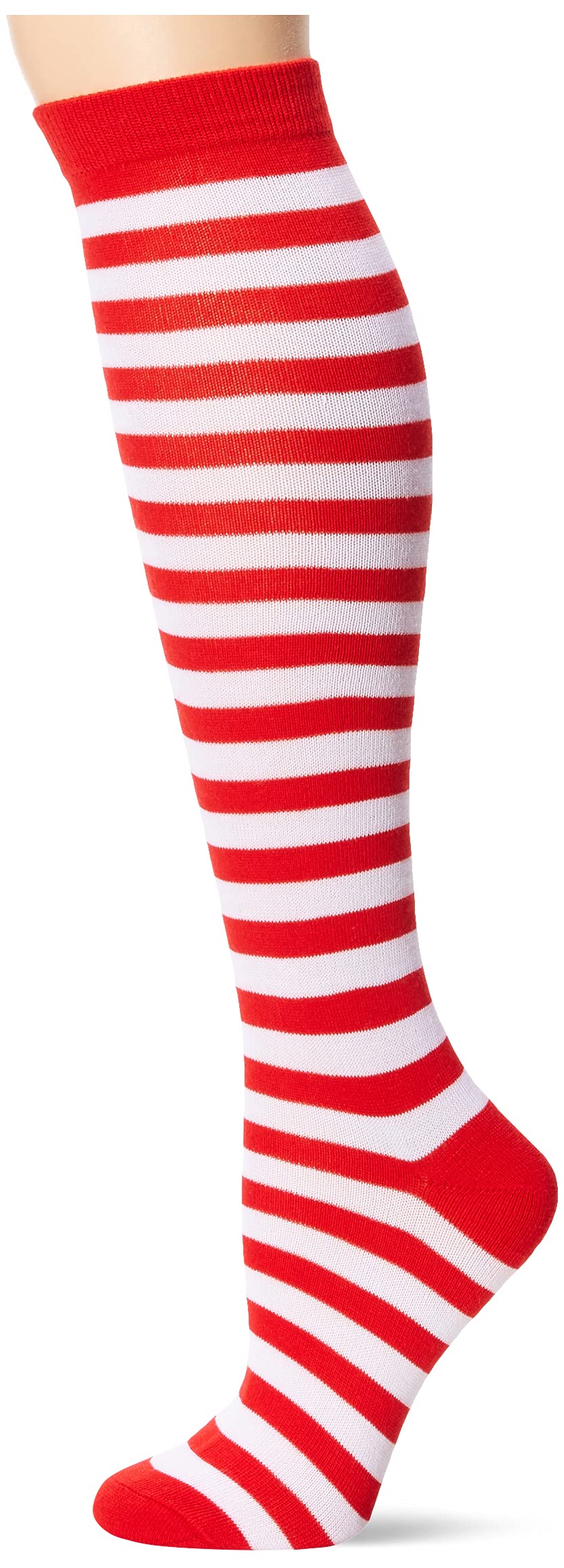 Forum NoveltiesForum Novelties Women's Novelty Striped Knee Socks, White/Red, One size