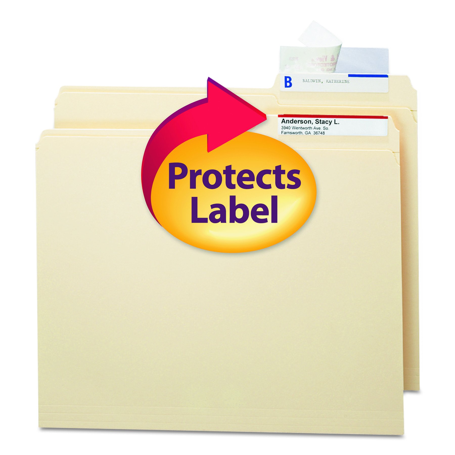 Smead Seal and View Clear Label Protectors, 3-1/2" Width, 100 per Pack (67600)