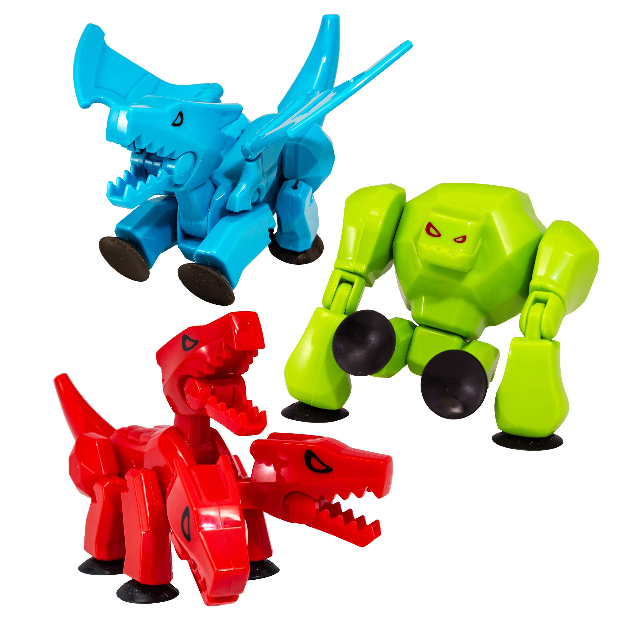 StikBotZing Mega Monsters 3 Pack, Complete Set of 3 Poseable Monster Action Figures, Cerberus, Gigantus and Scorch