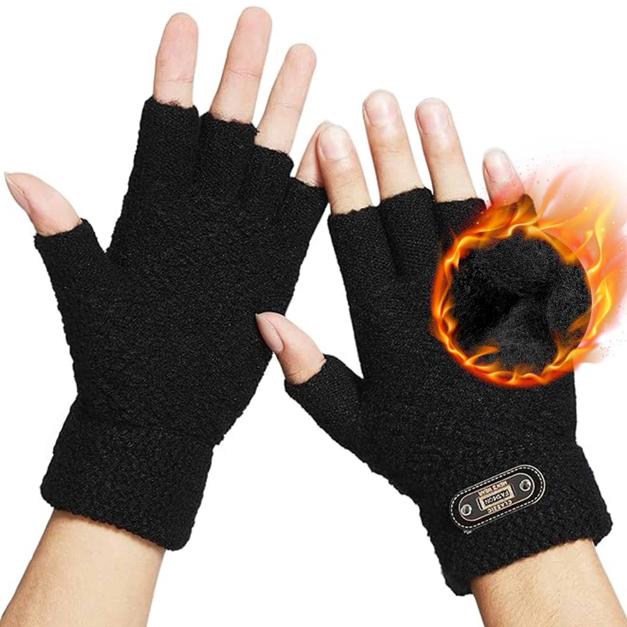 DOVAVA Men Gloves, Thermal Winter Touchscreen Kint Gloves for Men & Women, with Soft Lining for Running Cycling Skiing Driving