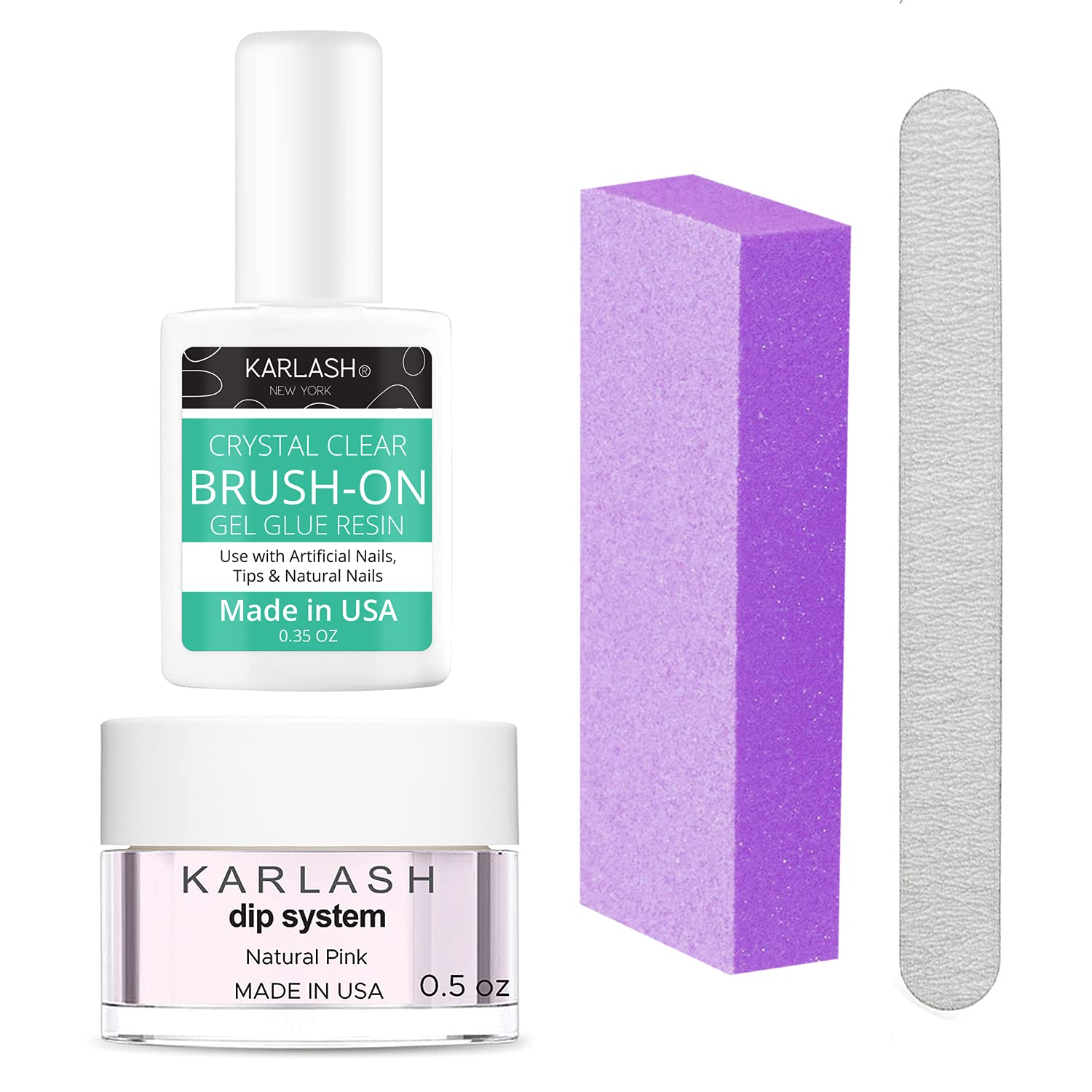 Karlash Nail Repair Kit for Broken Cracked Split Nails. Emergency Easy Quick Fix (Natural Pink)