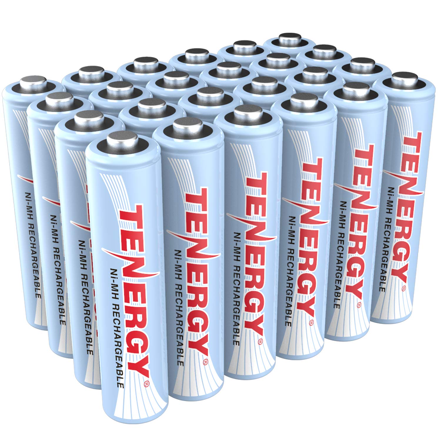 Tenergy AAA Rechargeable Battery, High Capacity 1000mAh NiMH AAA Battery, 1.2V Triple A Batteries 24 Pack