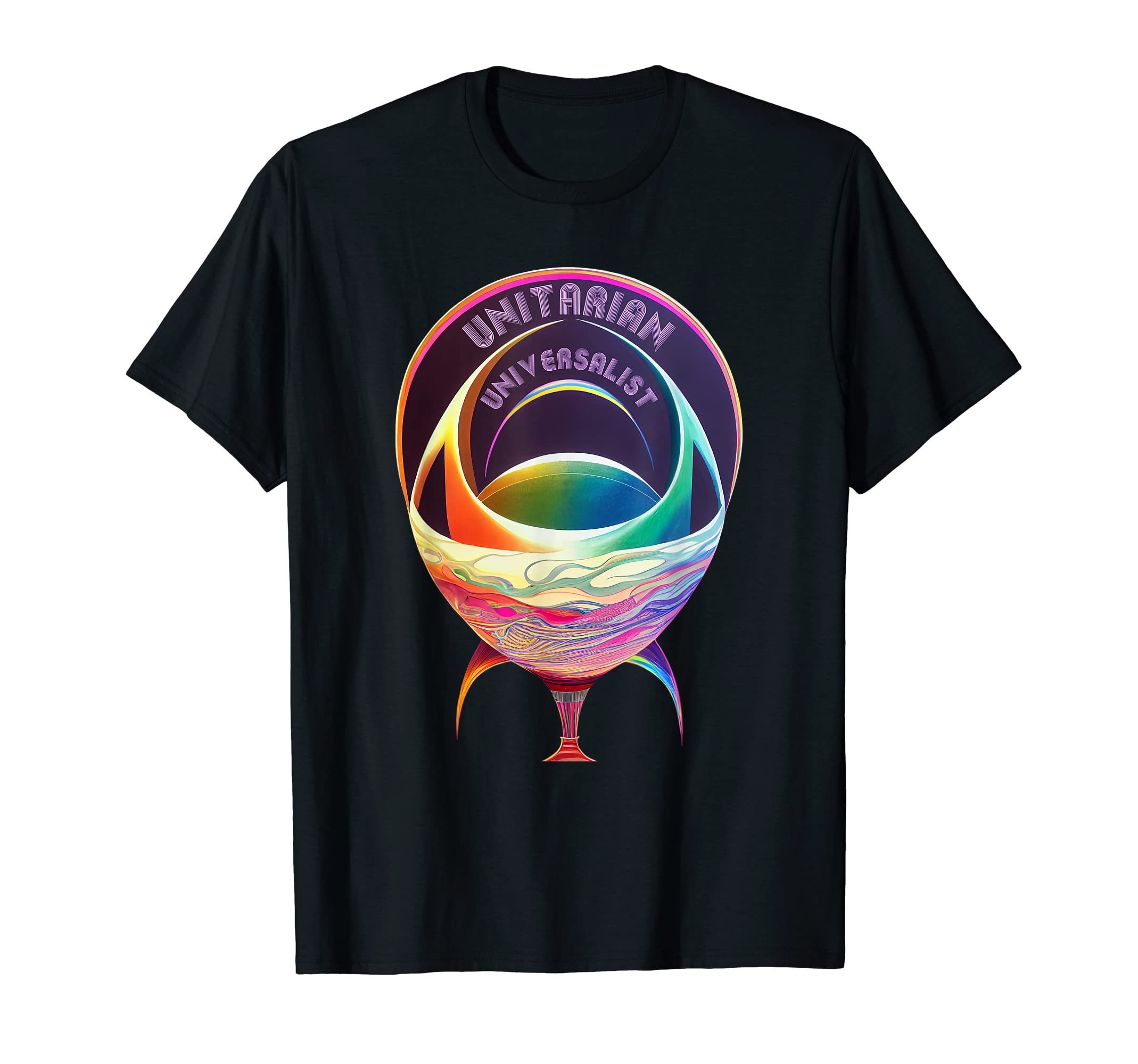 Unitarian Universalist Rainbow UU Chalice Graphic T-Shirt