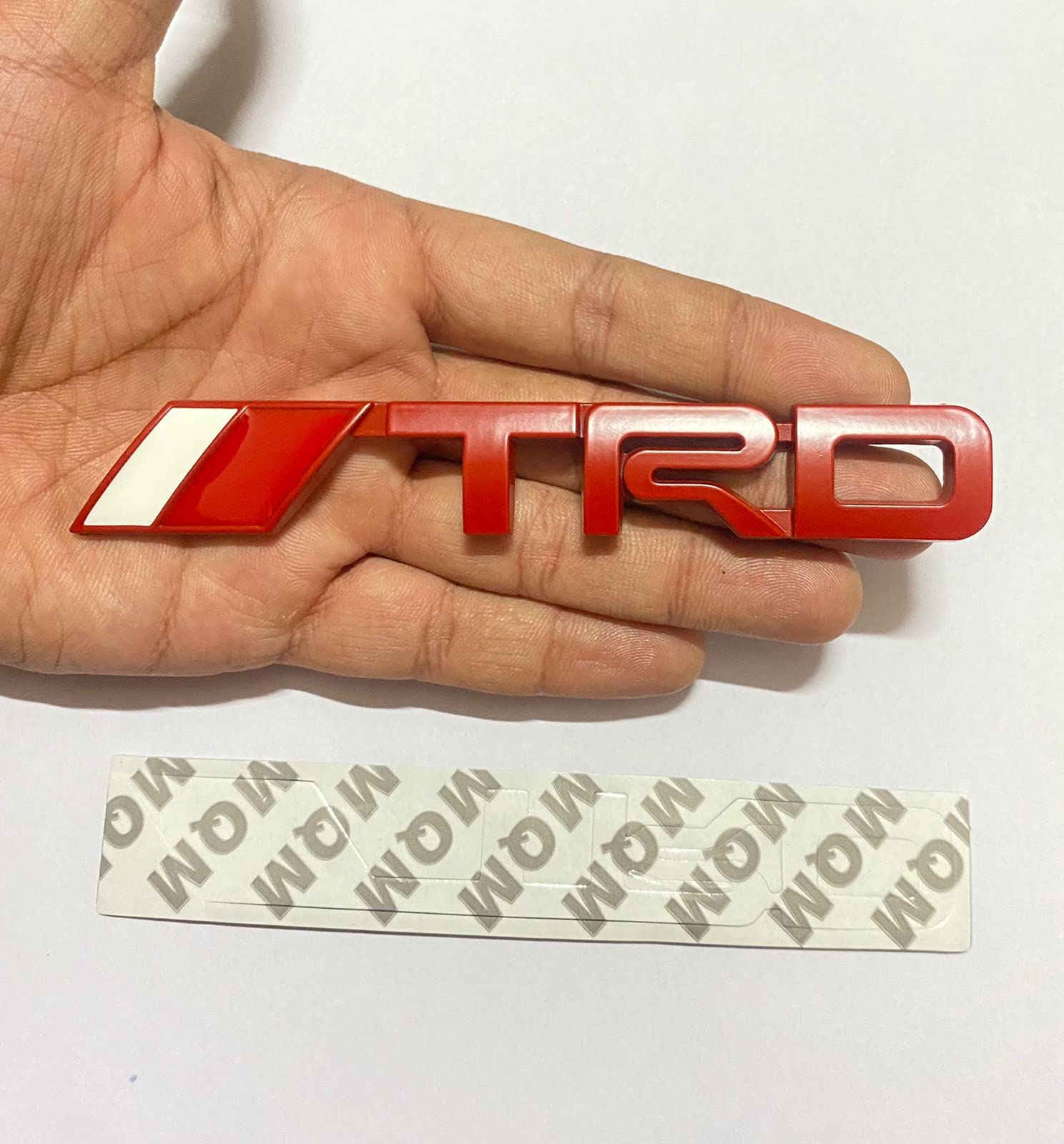 AUTO MTTRD TRDSPORTS Car Metal TRD TRDSPORTS Logo Car Emblem Premium 3D Badge Auto Racing Sport Sticker Grand Tourer Decal (TRD RED 14 x 2Cm)