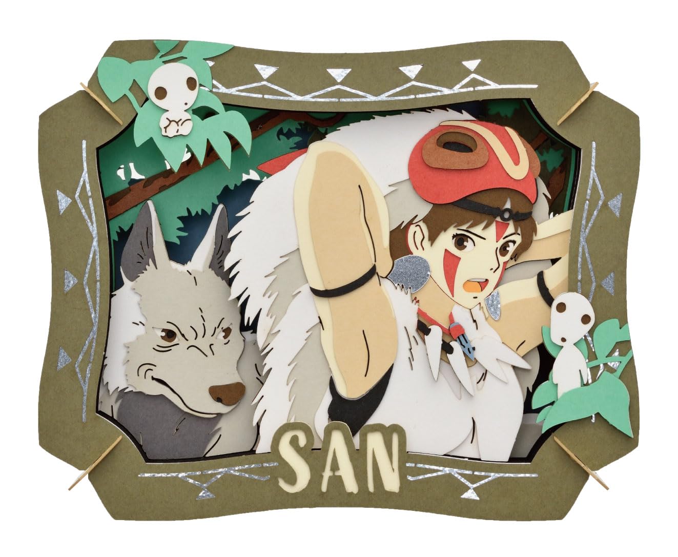 ensky - Princess Mononoke - San, Studio Ghibli via Bandai Official Merchandise Paper Theater