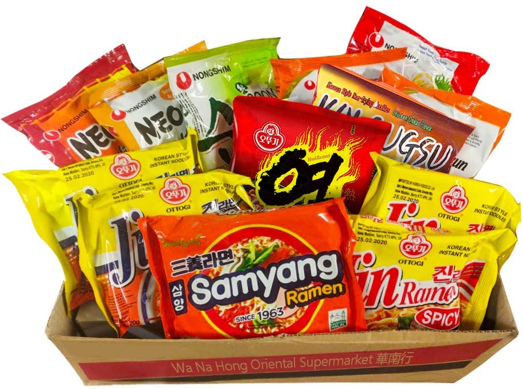 Korean Top Selling Ramen Noodle Mix Assorted Box (15 Pack)