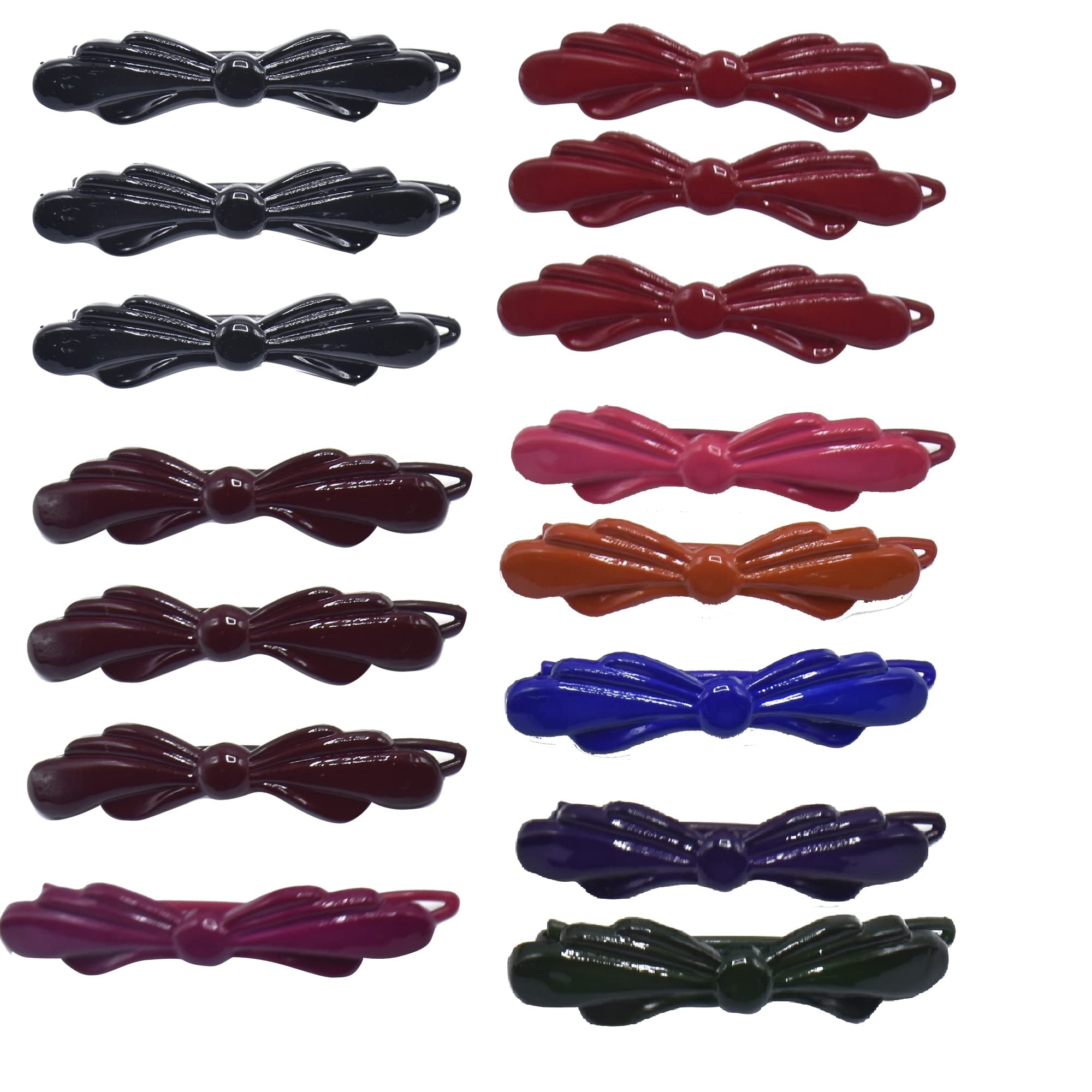 WESTENDPonytail Barrette for Women & Girl's Multicoloured Hair Clips Pack of 15