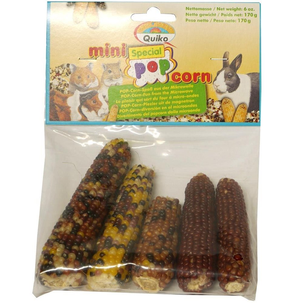 Quiko Mini Pop Corn Special 170g for rodents - natural corn cobs with valuable nutrients