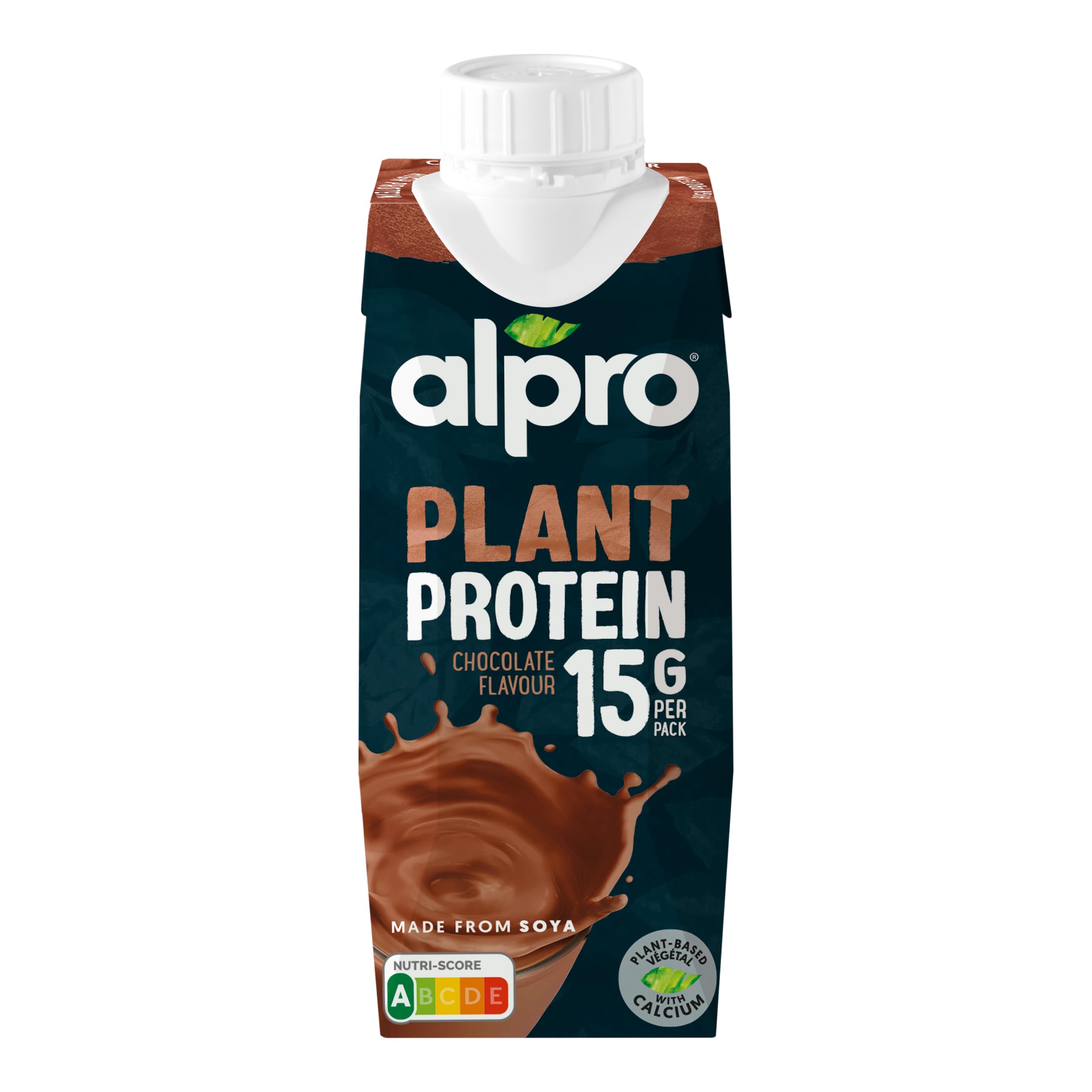 Alpro Soya High in Proteins Chocolate Drink, 100% Plant-Based, Lactose Free - 250ml