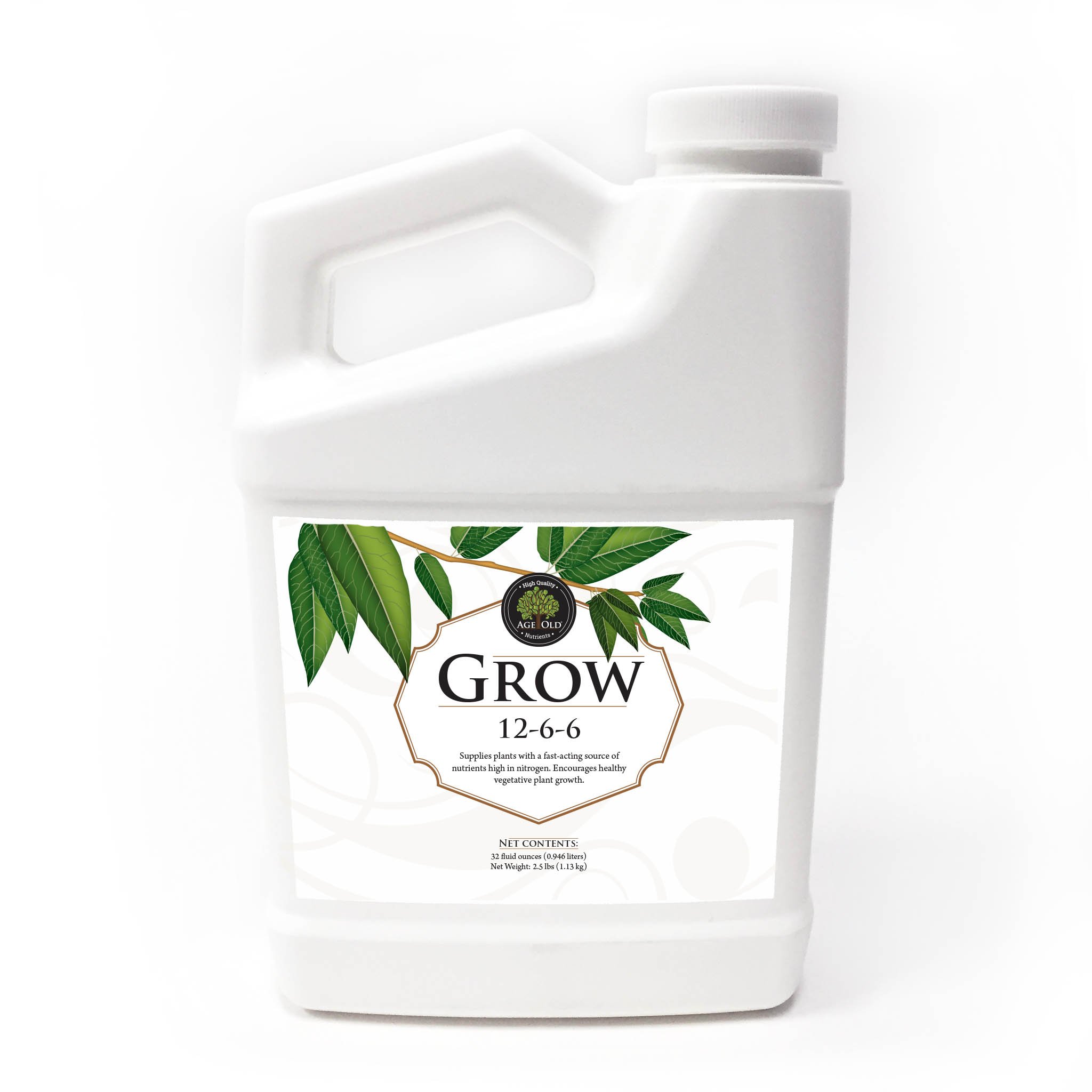 Grow Natural Based Liquid Fertilizer, 32-Ounce