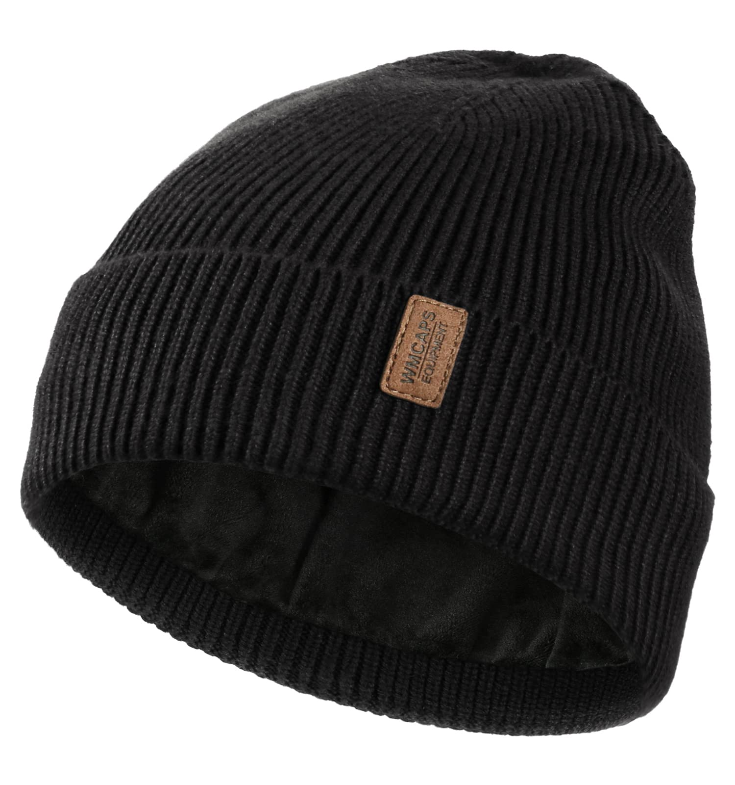 Wmcaps Winter Beanie for Men Women, Fleece Lined Beanie Soft Warm Knit Hat Ski Stocking Cuffed Cap