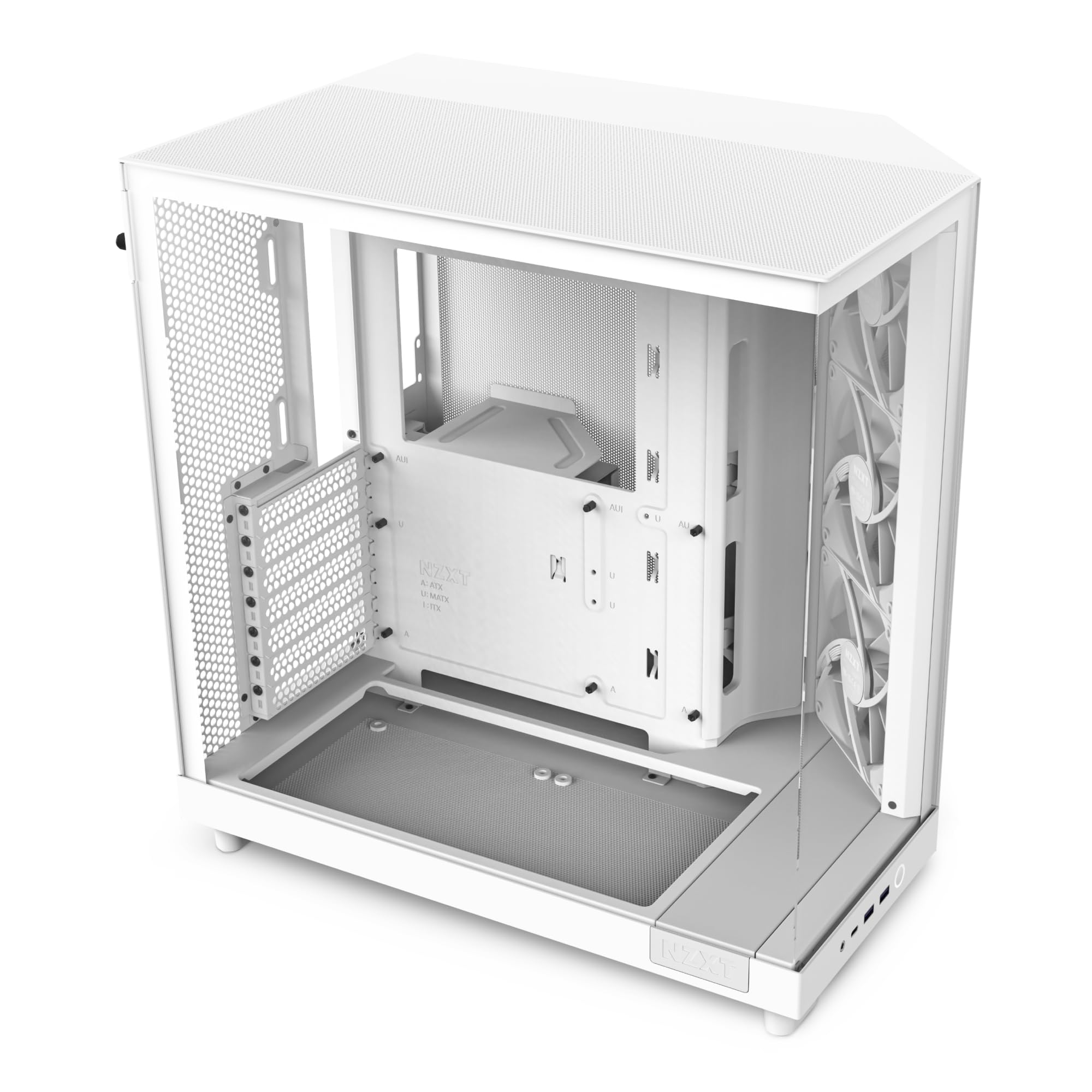 NZXTH6 Flow (2023) Compact Dual-chamber ATX Case - CC-H61FW-R1 - All White