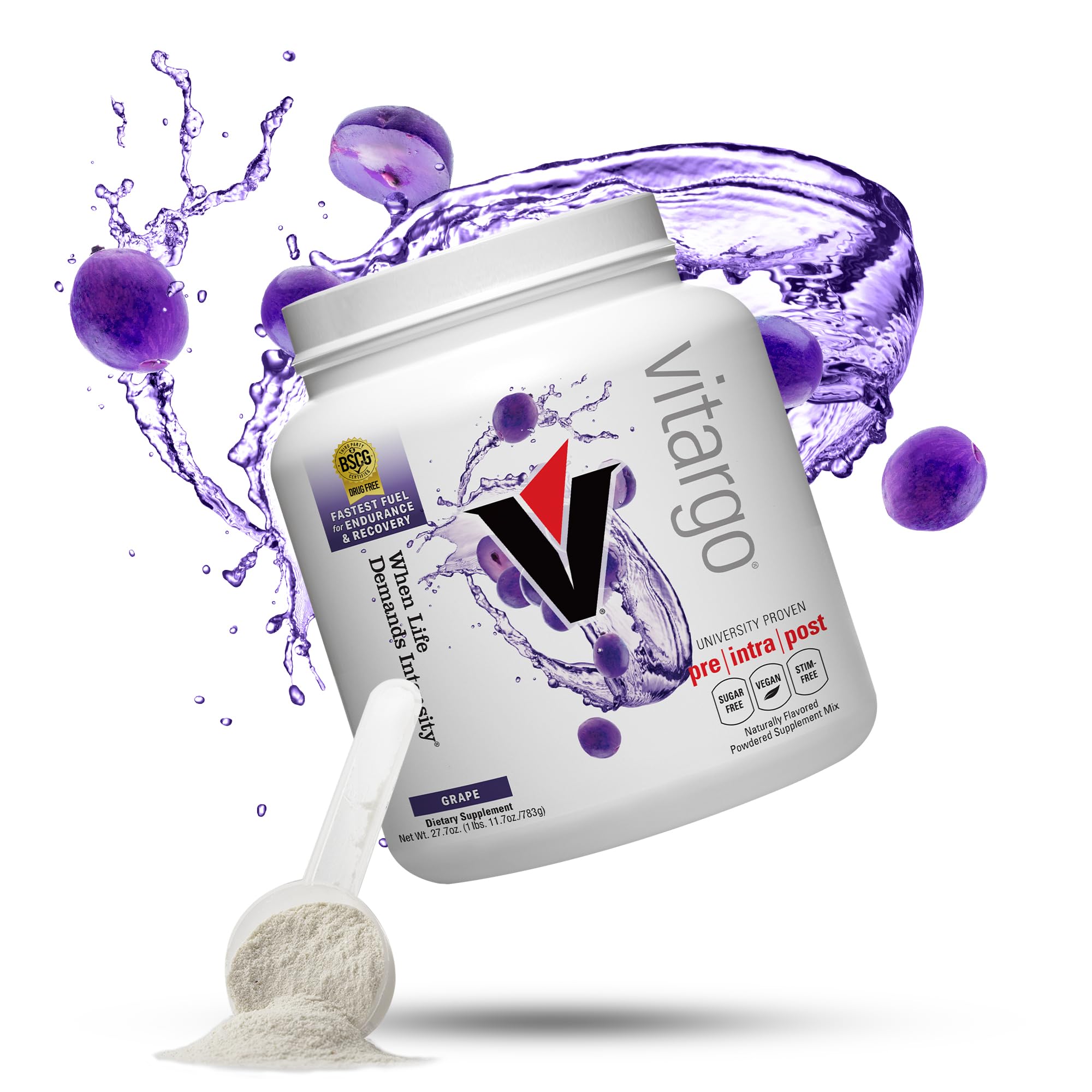 Vitargo Carbohydrate Powder | Feed Muscle Glycogen 2X Faster | 1 Lb Grape Pre Workout & Post Workout | Carb Supplement For Recovery, Endurance, Gain Muscle Mass