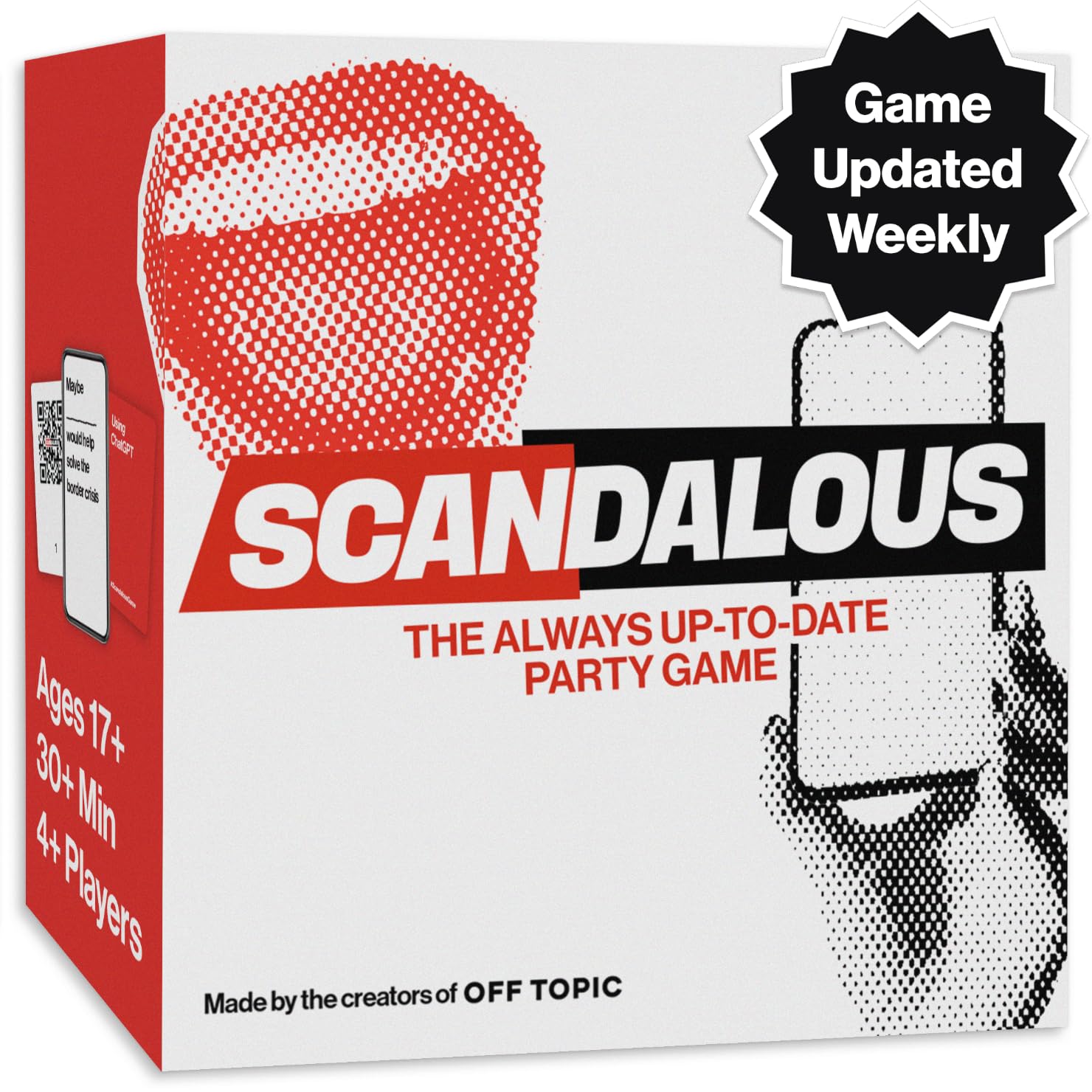 OFF TOPIC Scandalous Card Game for Adults - The Always Up-to-Date Adult Party Game - Hilarious Adult Game with Content Updated Weekly for Never-Ending Laughs