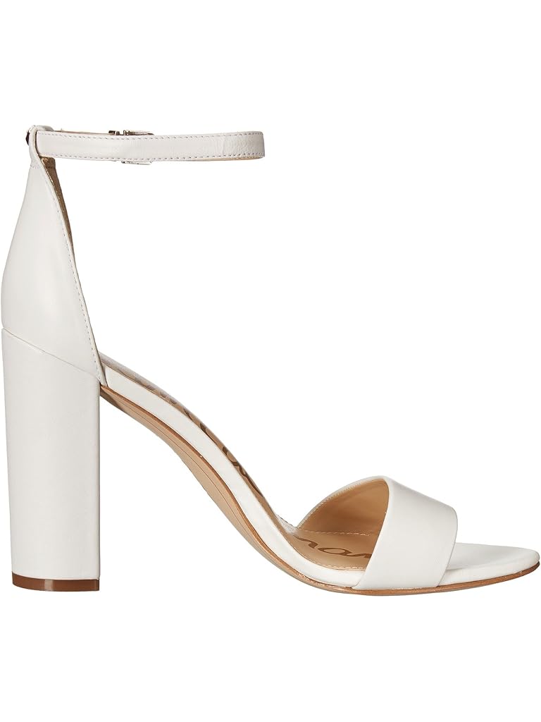 White Sam Edelman Yaro Ankle Strap Sandal Heel