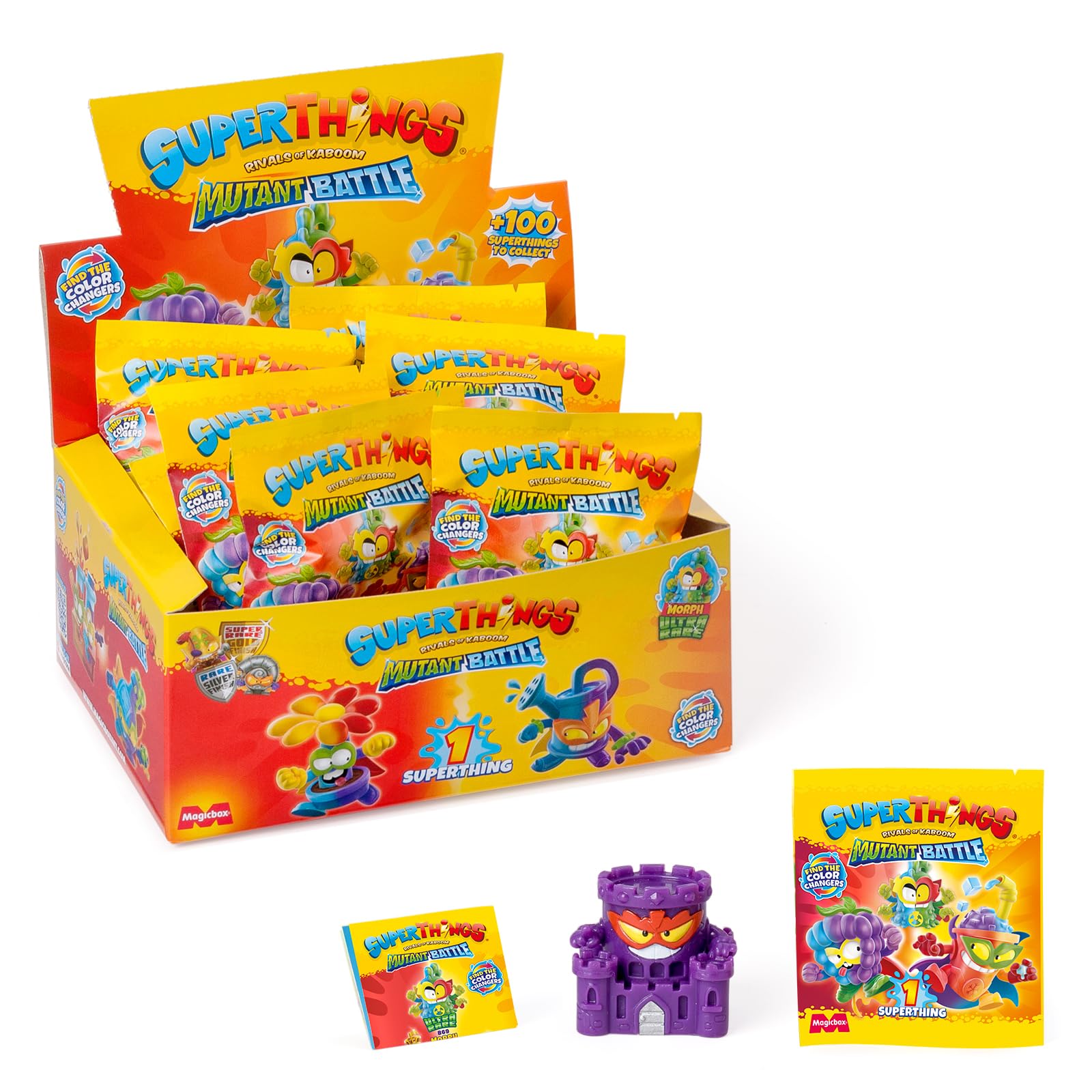 SUPERTHINGS - Mutant Battle Series. Box of 25 surprise blind bags from the Mutant Battle series. Each blind bag contains 1 surprise SuperThing and 1 checklist