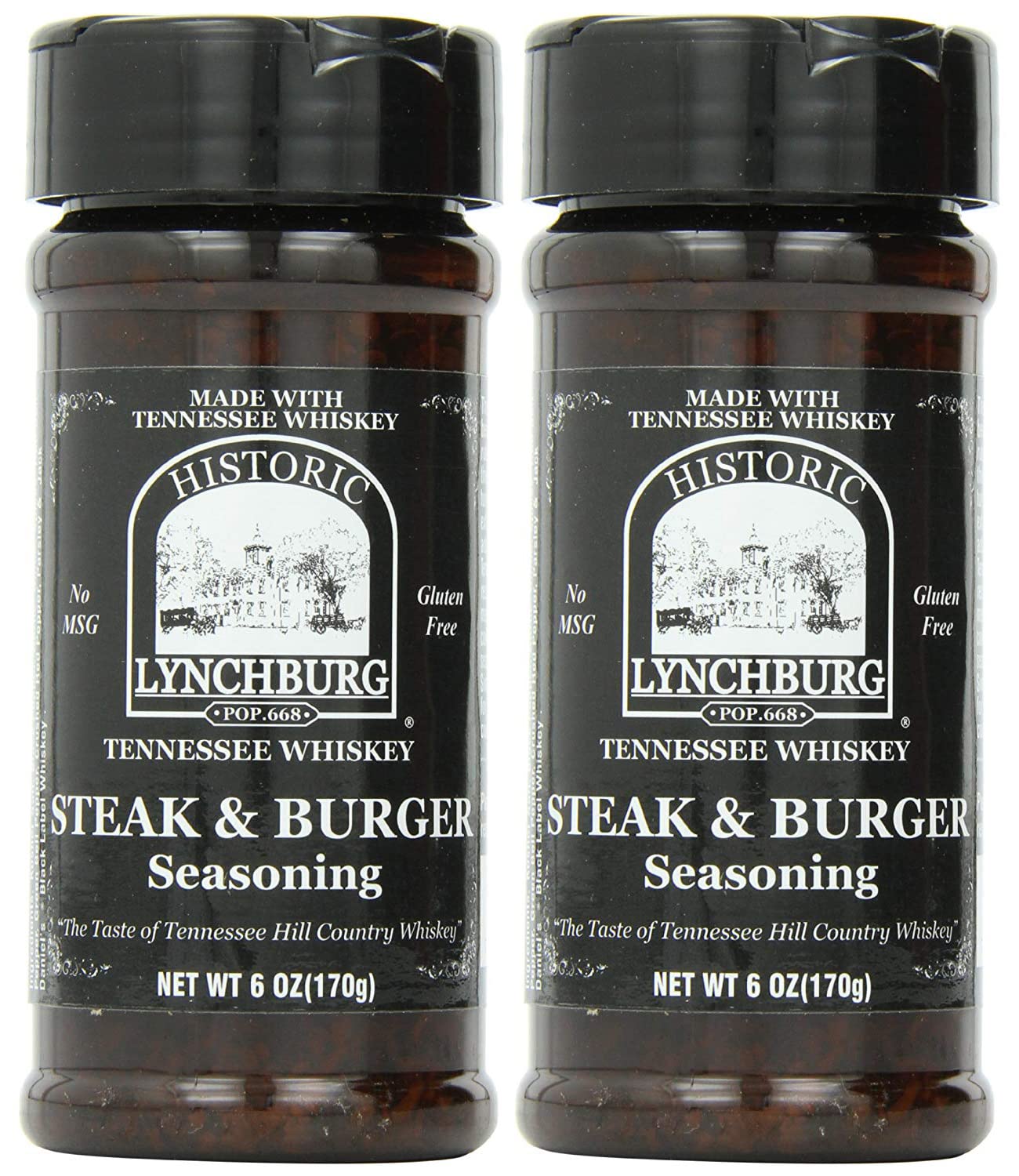 Historic Lynchburg Tennessee Whiskey Steak & Burger Seasoning - 2 Pack