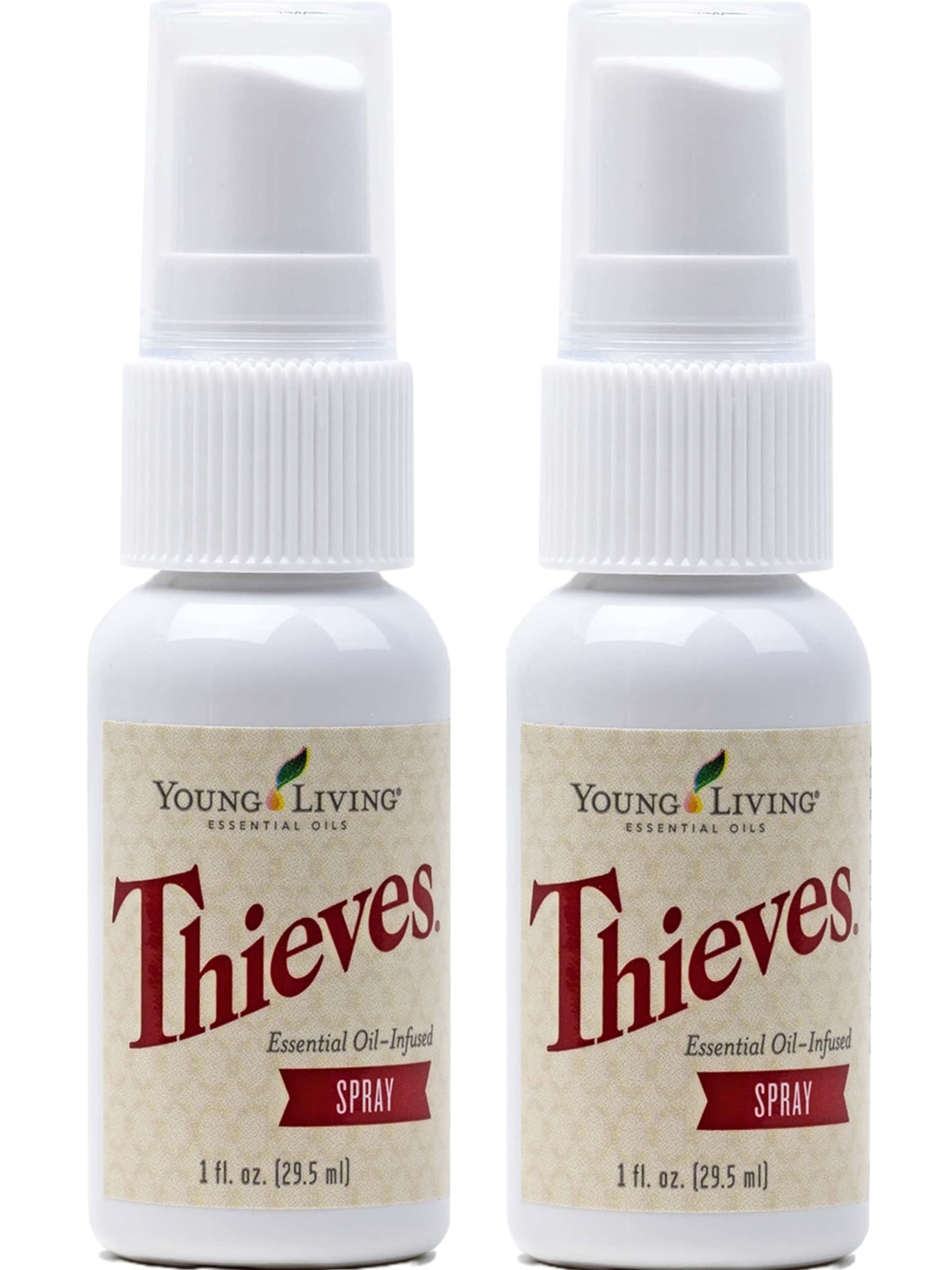 Thieves Spray - Natural Defense on The Go - 2-Pack of 1 fl oz Bottles by Young Living Essential Oils for Cleaning: Fast and Convenient Cleaning for Home and On The Go