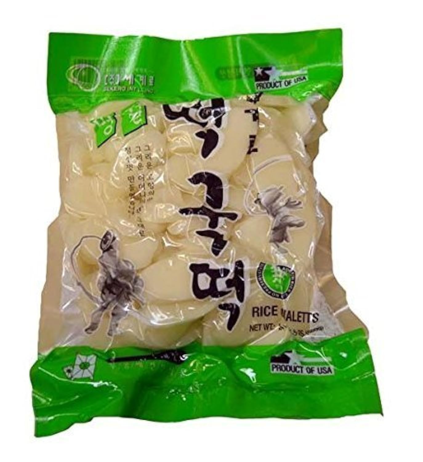 Sekero rice cake,Korean rice cake, Rice Ovaletts, 24oz/pk (Pack of 1)