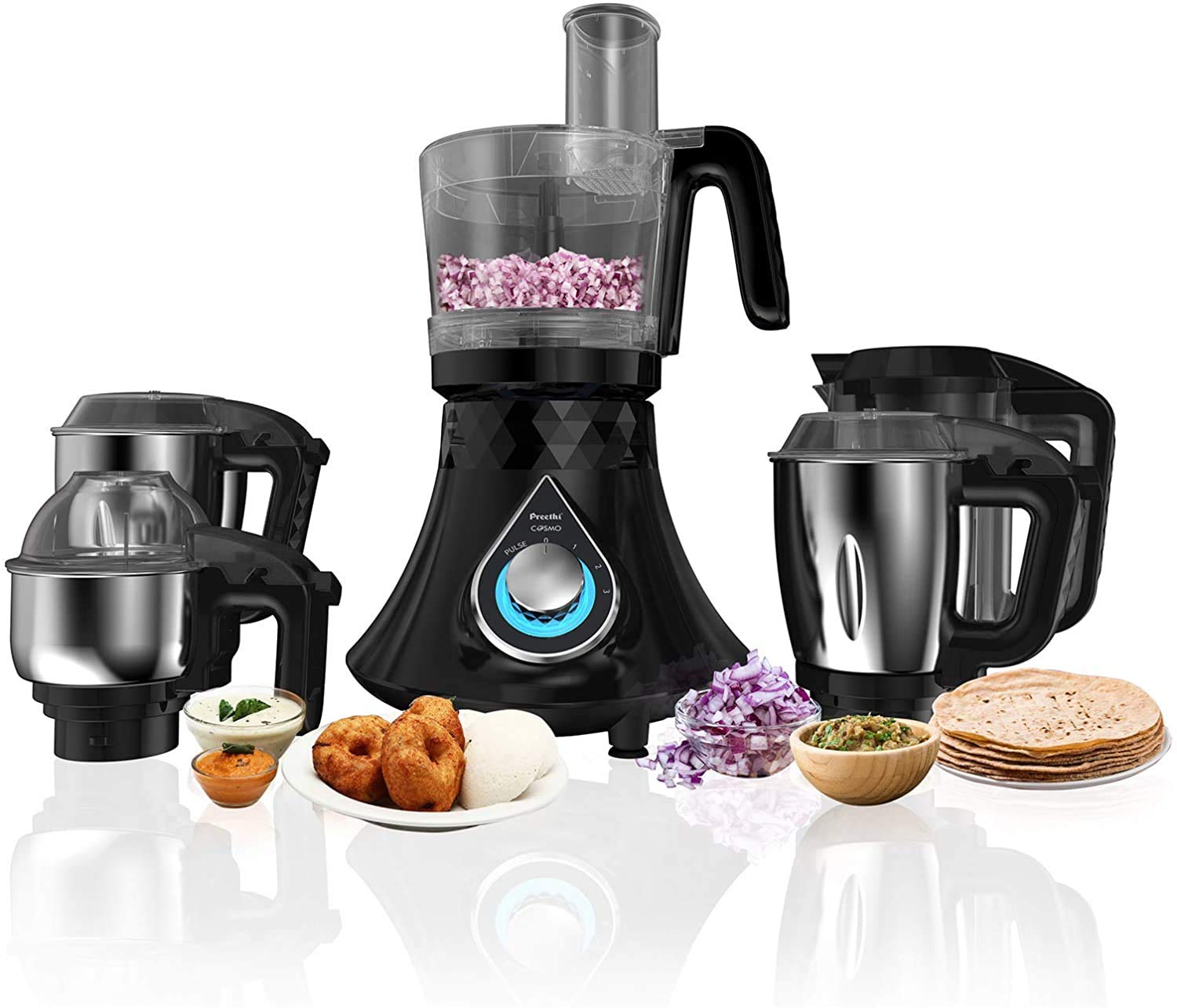 Preethi Cosmo Mixer Grinder, 750 Watts, Black