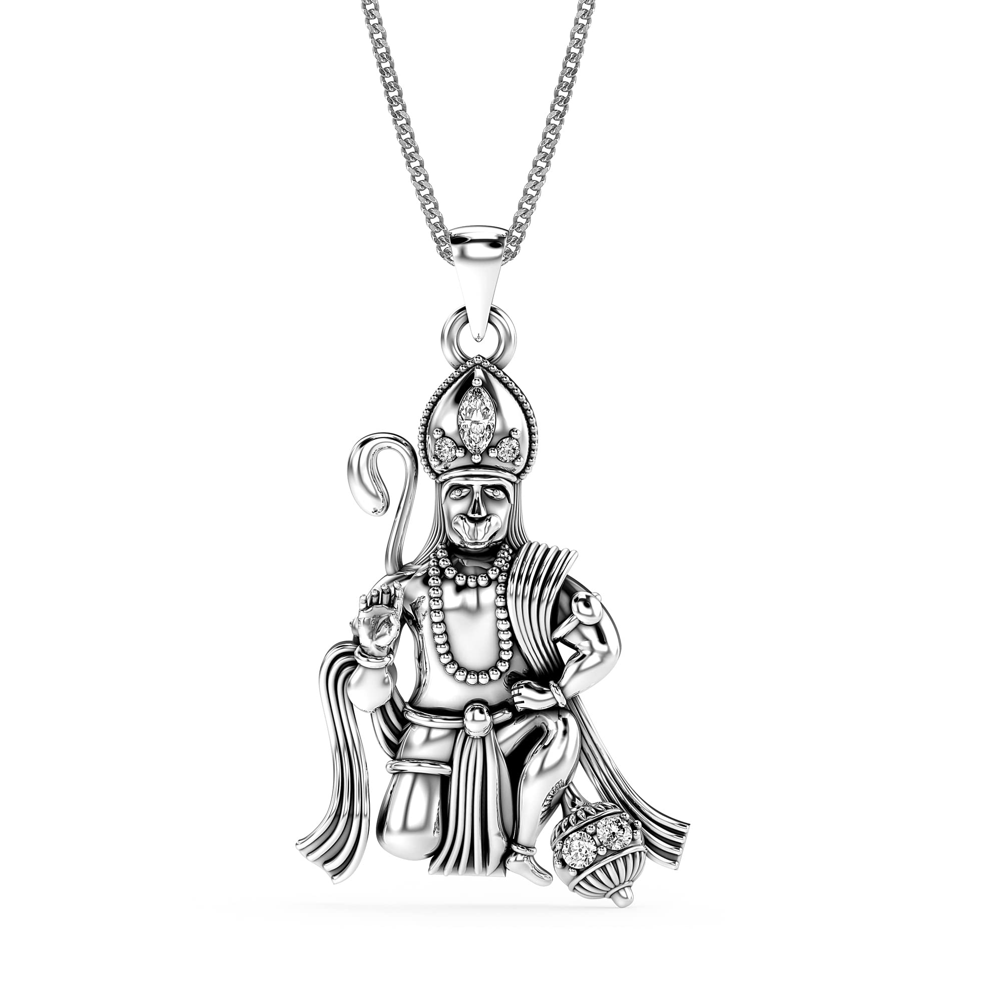 LeCallaSterling Silver Jewelry Religious Ganesh Pendant Necklace with Cable Chain for Women