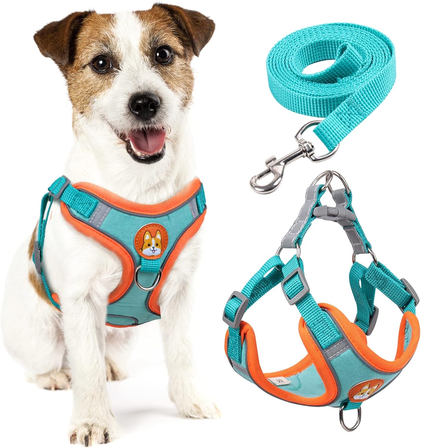 CoodipetCoodipet Dog Vest Harness - Breathable adjustable vest harness with reflective strip and leash - Safe and lightweight - Easy to wear, suitable for cats, puppies