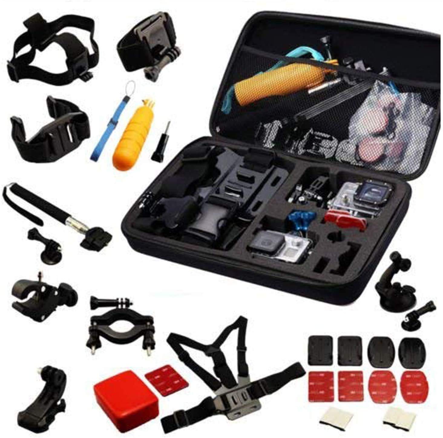 Navitech 30-in-1 Action Camera Accessories Combo Kit with EVA Case - Compatible with HONGDAK Action Camera