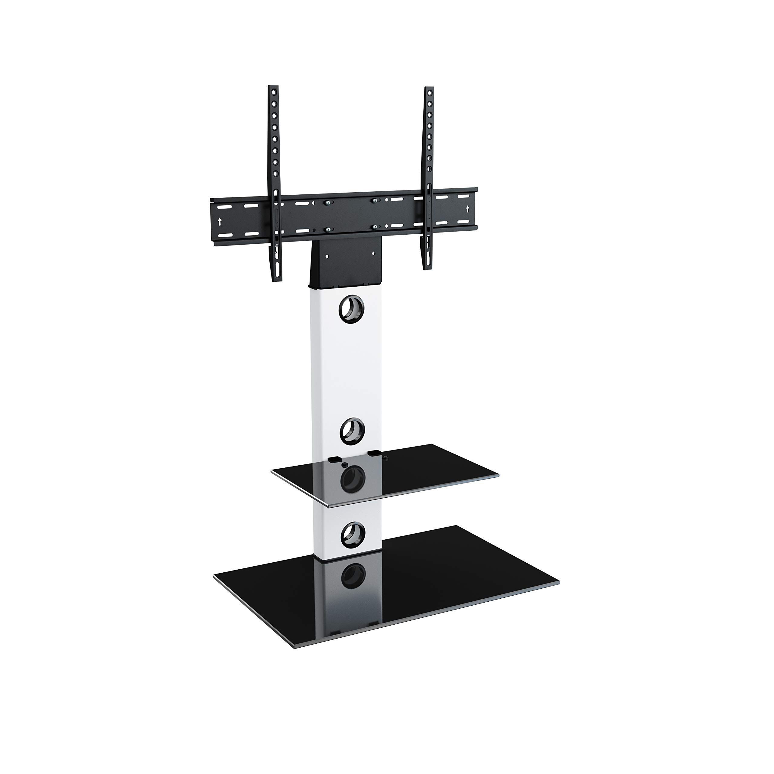 AVFSteel Lesina TV Stand with TV Mount Column for 32" to 65" TV in Satin White