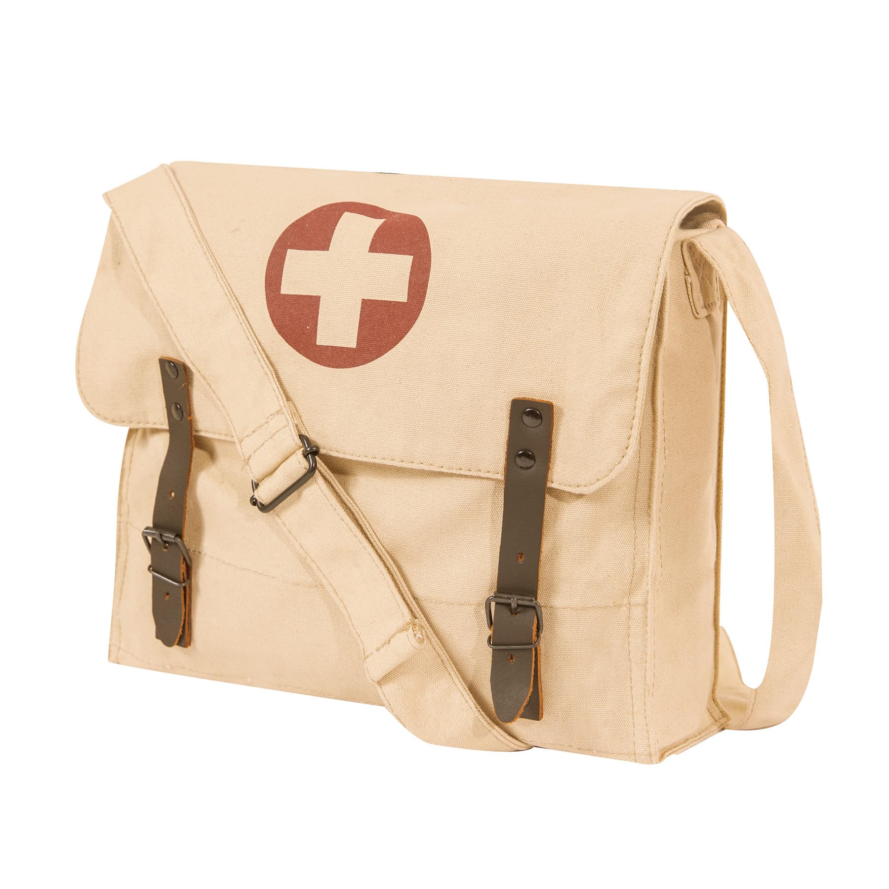 RothcoVintage Medic Canvas Bag With Cross, Mens Crossbody Messenger Shoulder Bag