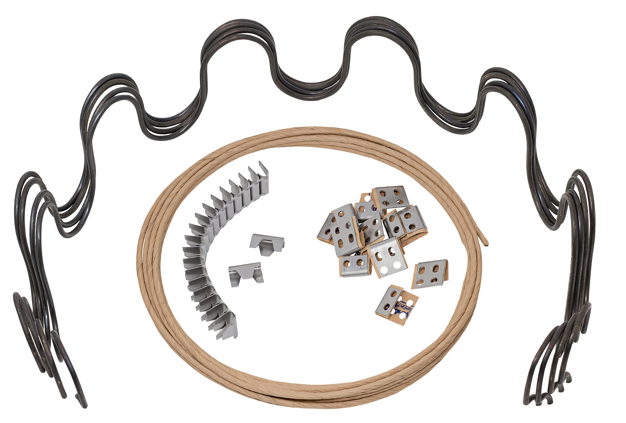 House2Home31" Couch Spring Repair Kit to Fix Sofa Support for Sagging Cushions - Includes 4pk of Springs, Upholstery Spring Clips, Seat Spring Stay Wire, Screws, and Installation Instructions