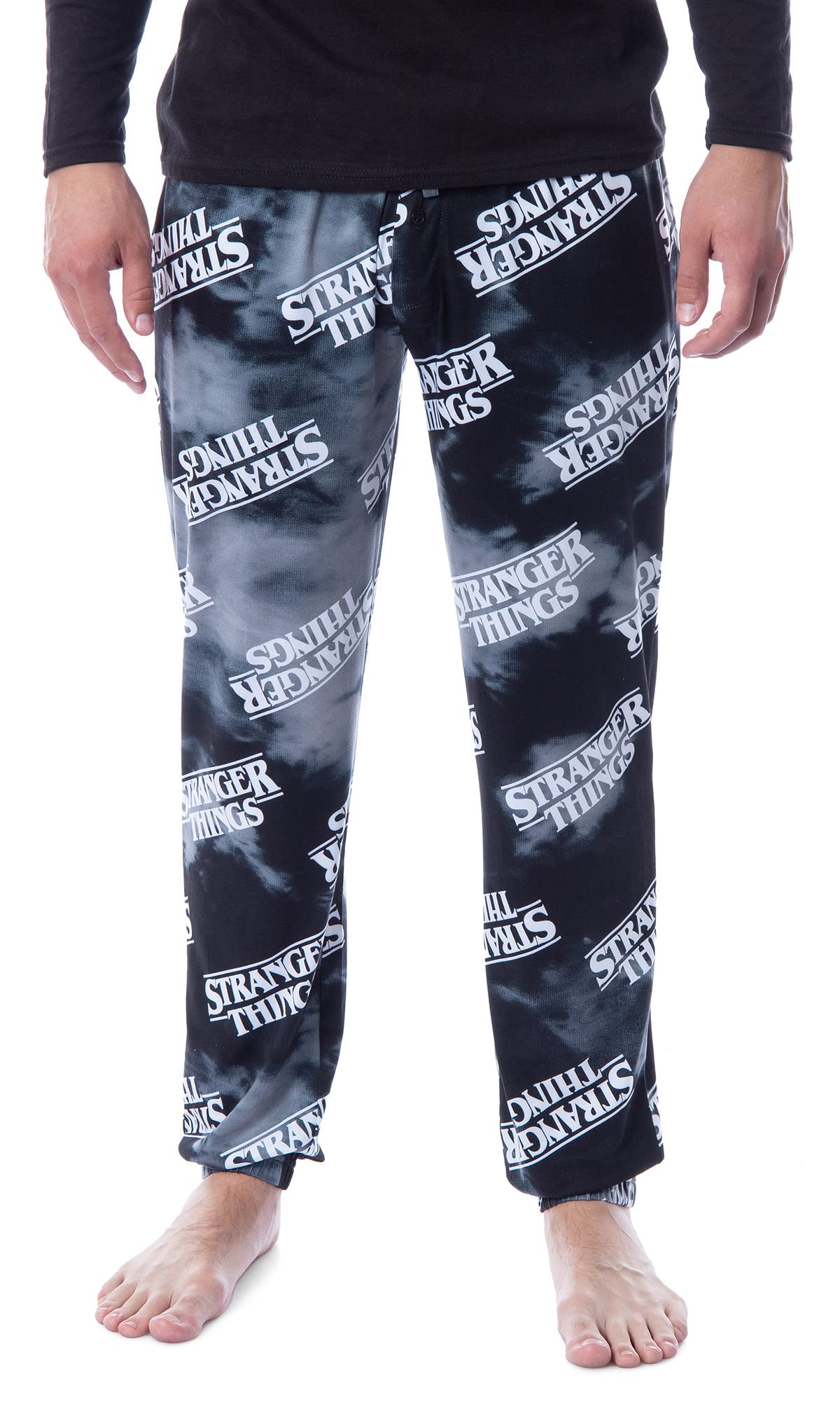 Stranger Things Mens' Logo Toss Print Tie Dye Sleep Pajama Jogger Pants