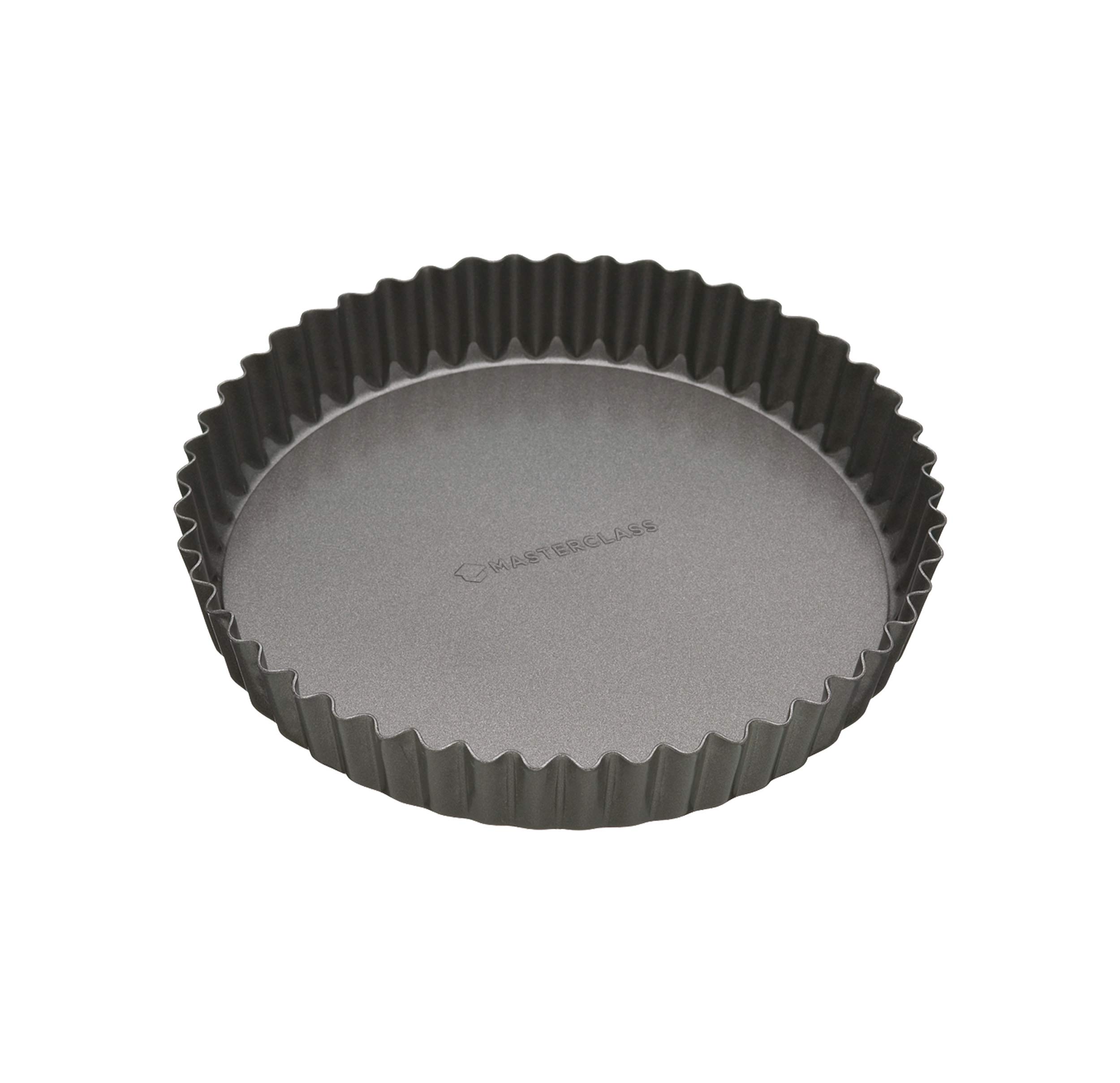 KitchenCraft MasterClass Non-Stick Fluted Flan Tin/Quiche Pan with Loose Base, 20 cm (8")