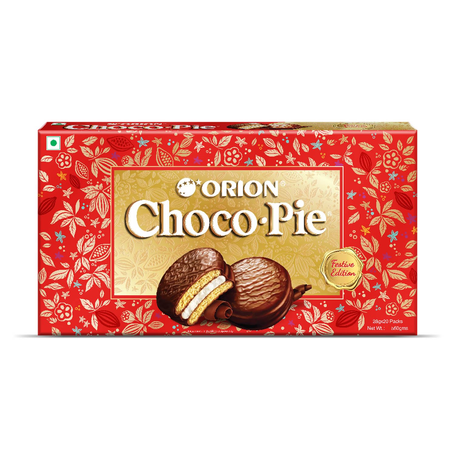 Orion Choco Pie Premium Chocolate Cookies Gift pack (20 pies) 560 gm