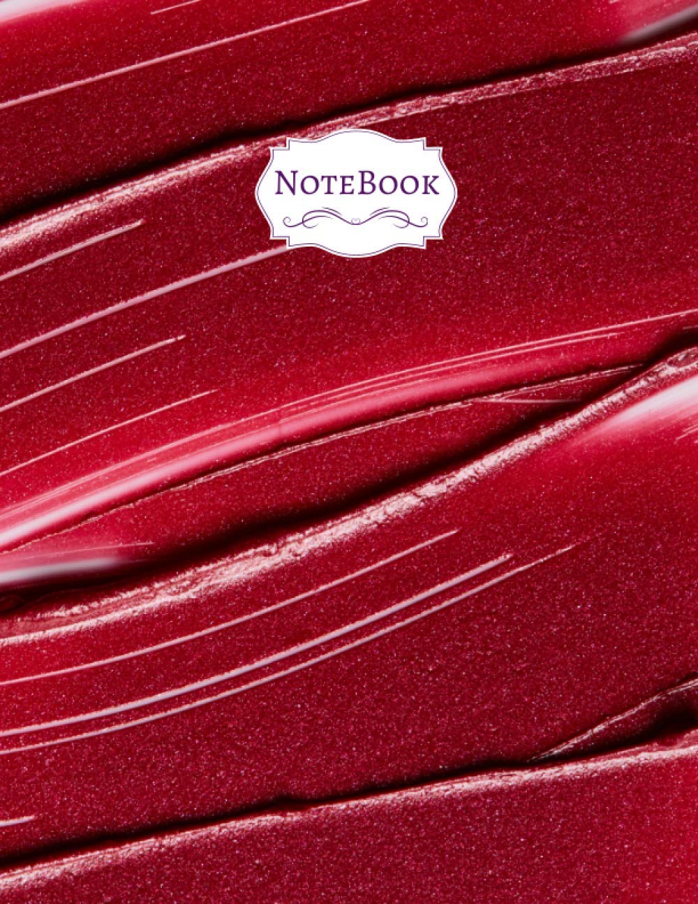 Unlined notebook The texture of smudged lipstick cover, Unlined,Blank page, 100 pages - Large(8.5 x 11 inches)