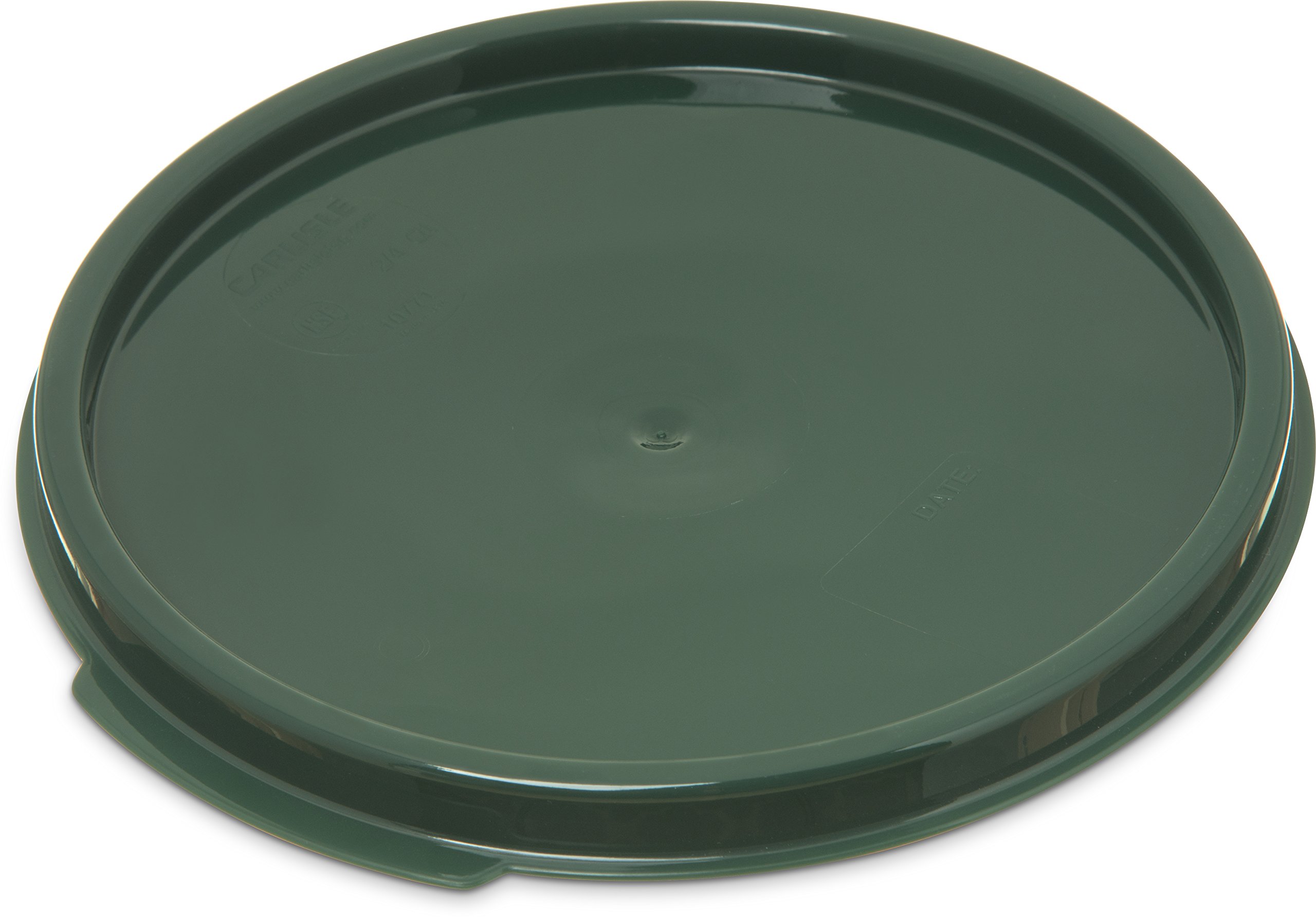 Carlisle 1077108 Round Container Lid, Polypropylene, Green, 2-4 Quart