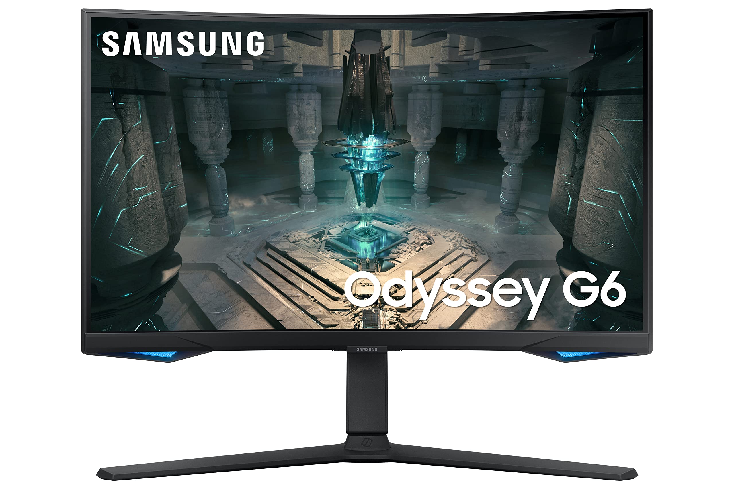 Samsung Odyssey G6 LS32BG650EUXXU 32" Curved Smart Gaming Monitor with Speakers - QHD 2560x1440, 240Hz, 1ms, Speakers, HDMI 2.1, Full Smart Platform, Freesync Premium Pro, Height Adjust